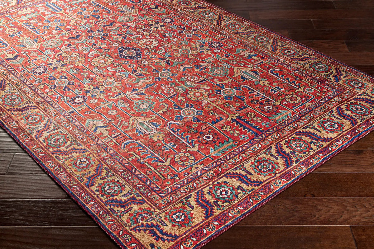 LIVABLISS Iris IRS-2332 Burnt-Orange Area Rug