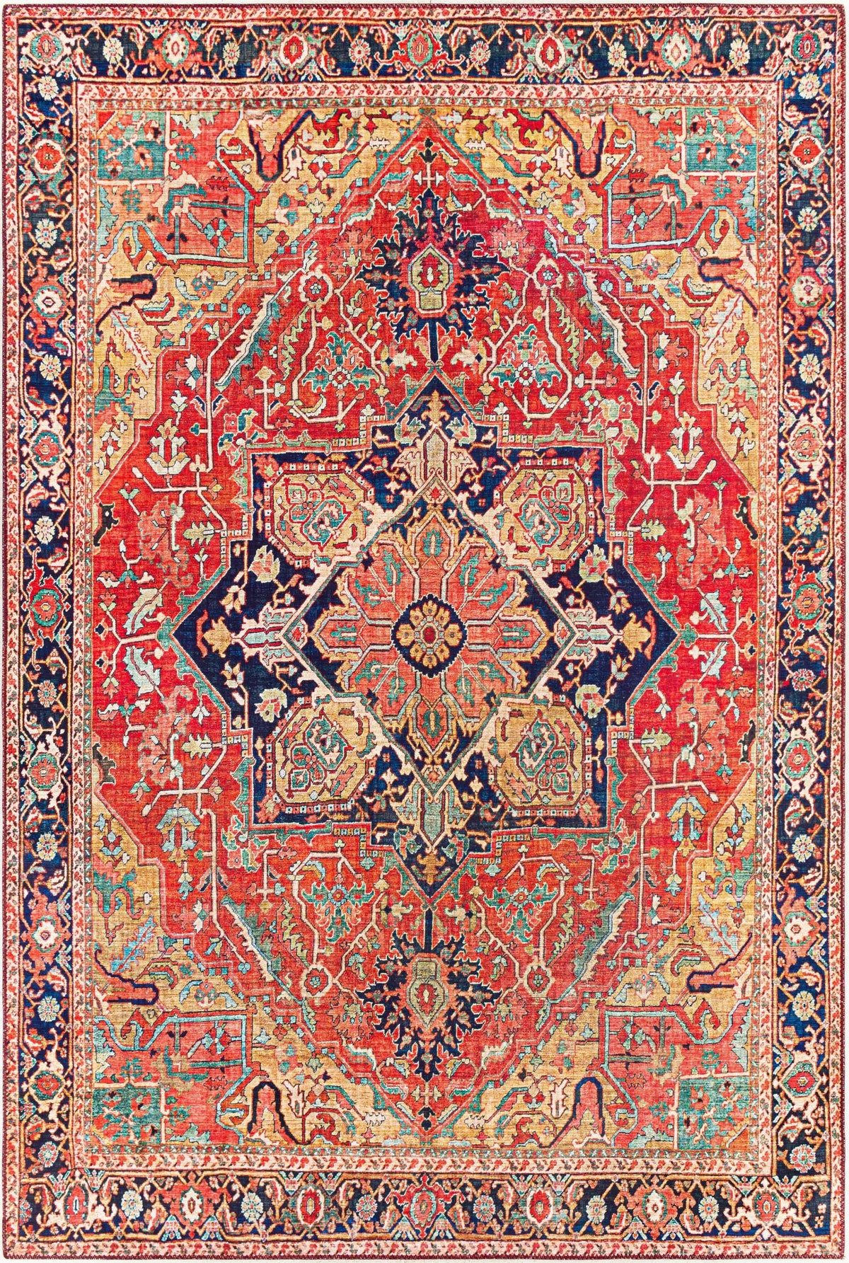 LIVABLISS Iris IRS-2343 Dark-Blue Area Rug