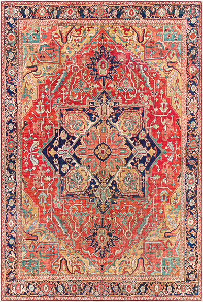 LIVABLISS Iris IRS-2343 Dark-Blue Area Rug