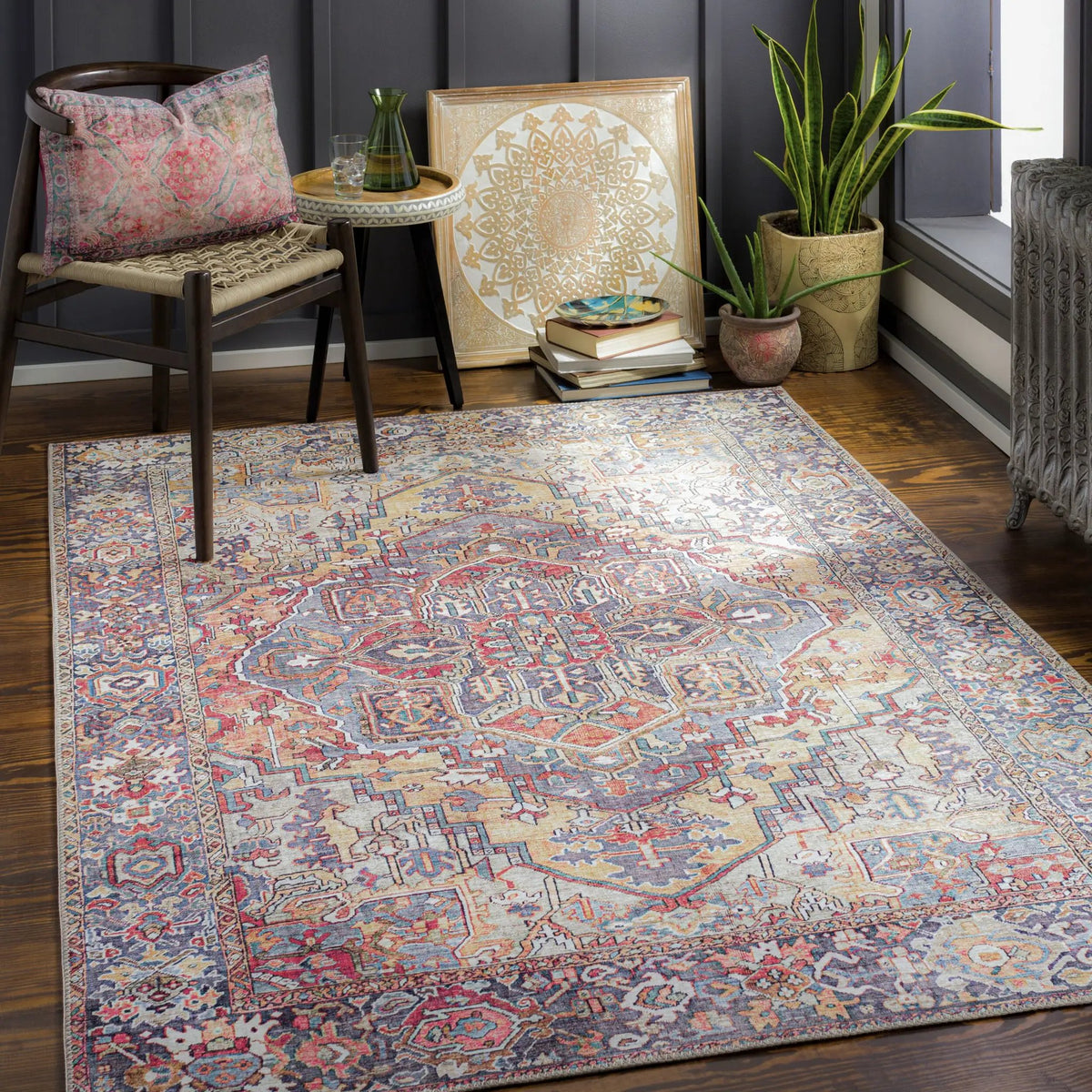 LIVABLISS Iris IRS-2358 Rust Area Rug