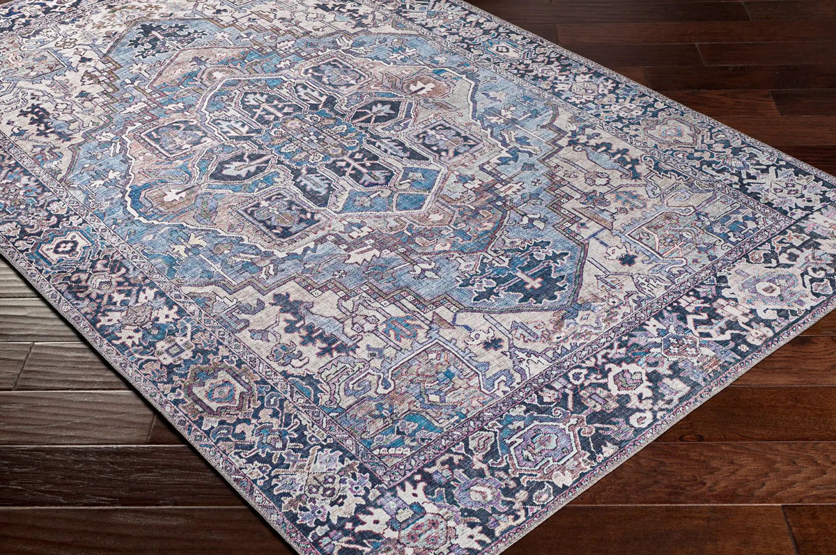 LIVABLISS Iris IRS-2362 Blue Area Rug