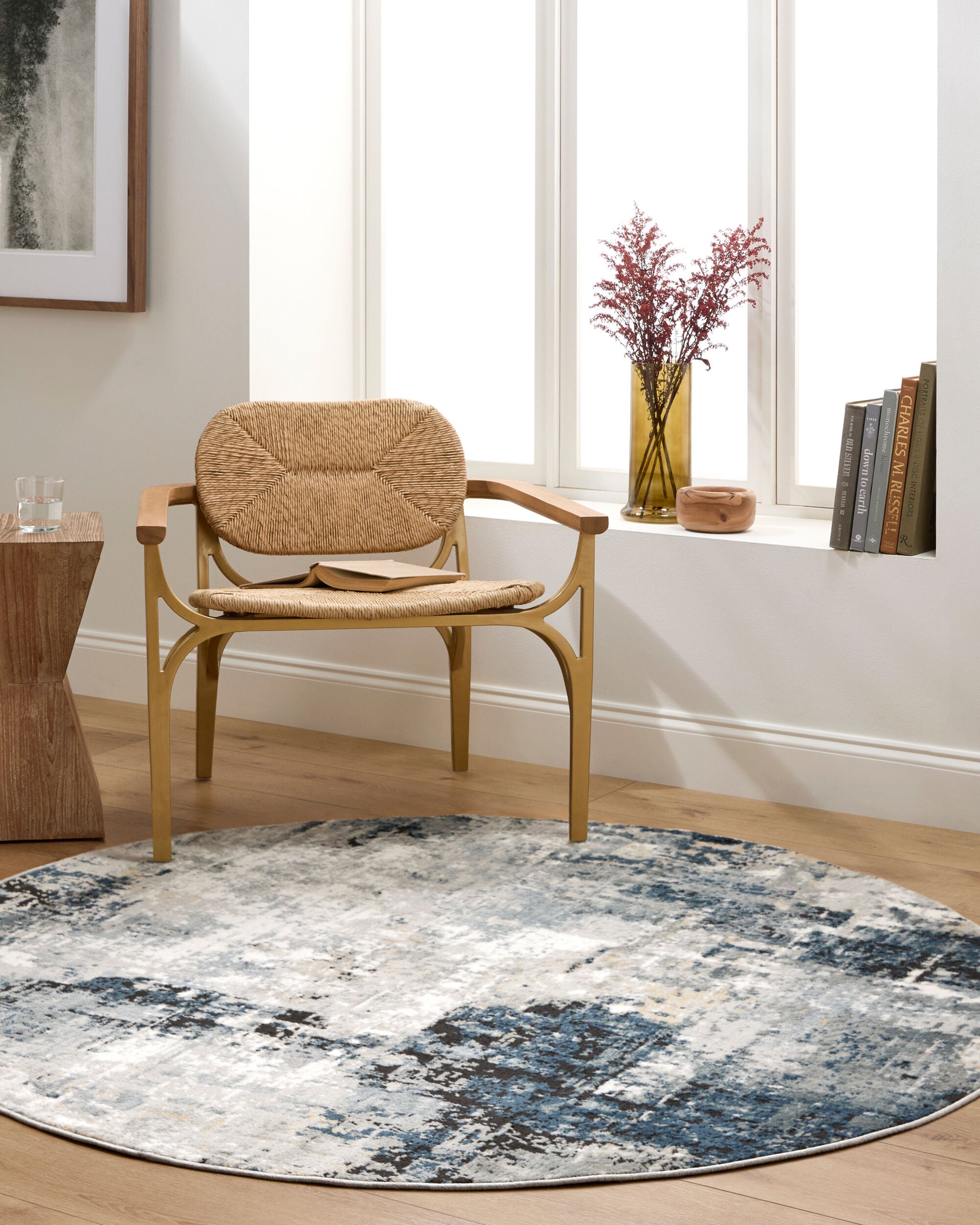 Surya Jolie JLO-2300 Dark Blue Area Rug by LIVABLISS