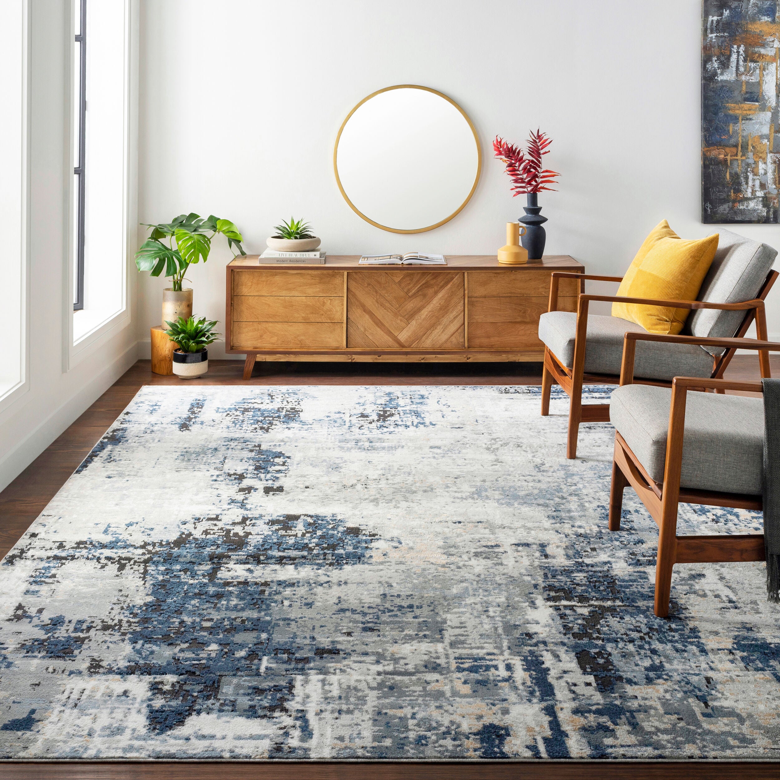 Surya Jolie JLO-2300 Dark Blue Area Rug by LIVABLISS