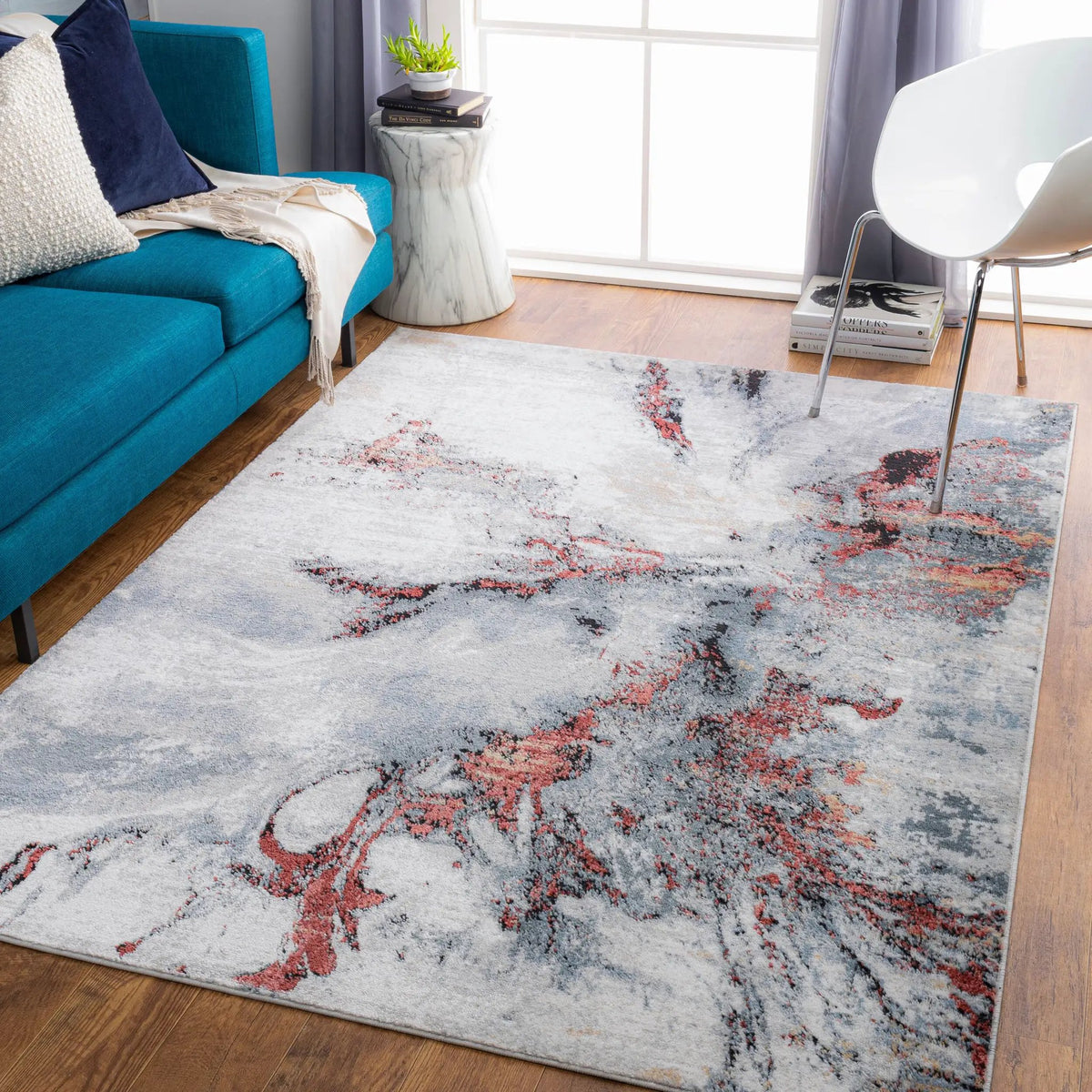 LIVABLISS Jolie JLO-2321 Burgundy Area Rug