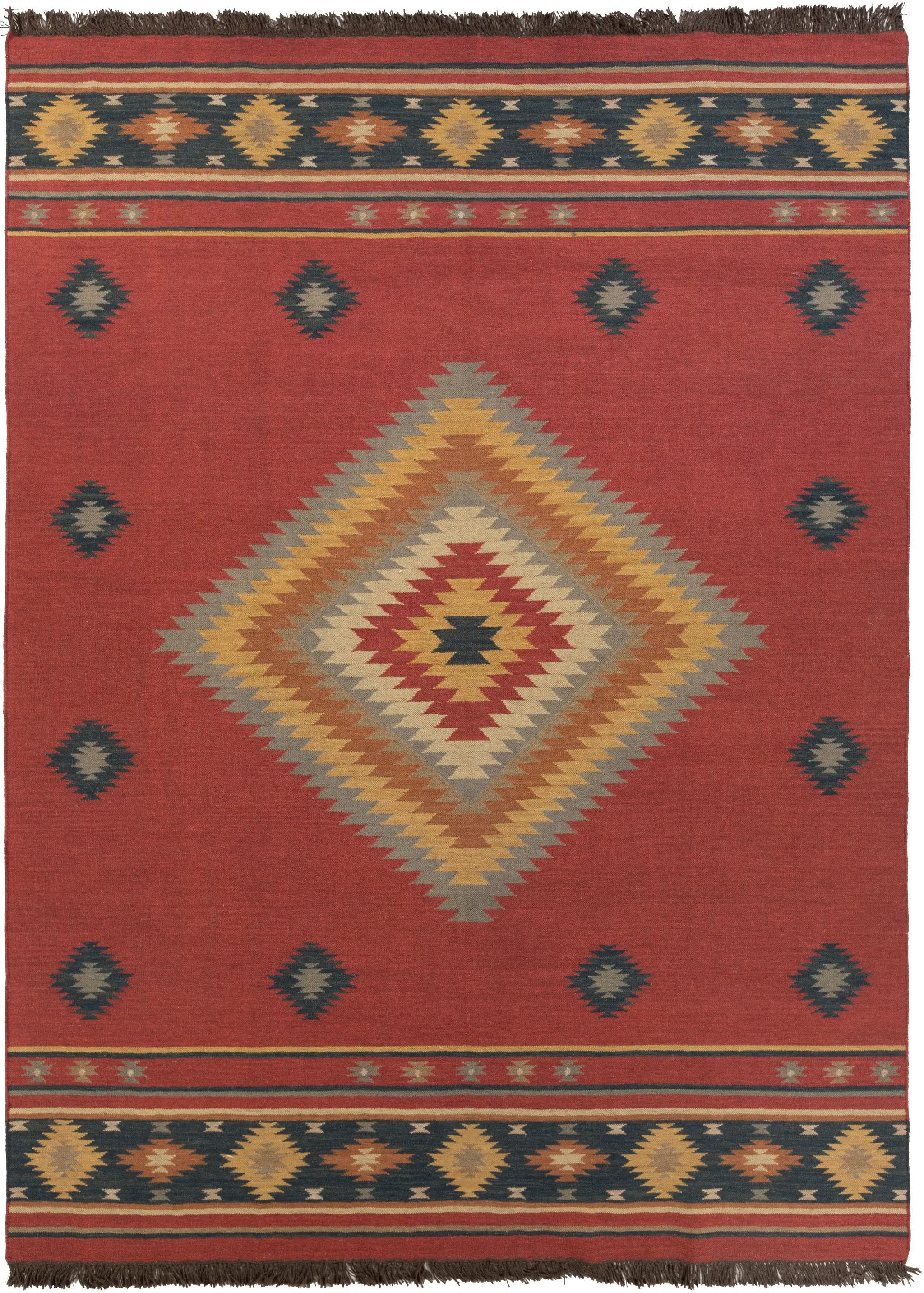 Jewel Tone JT-1033 Rust Area Rug by LIVABLISS