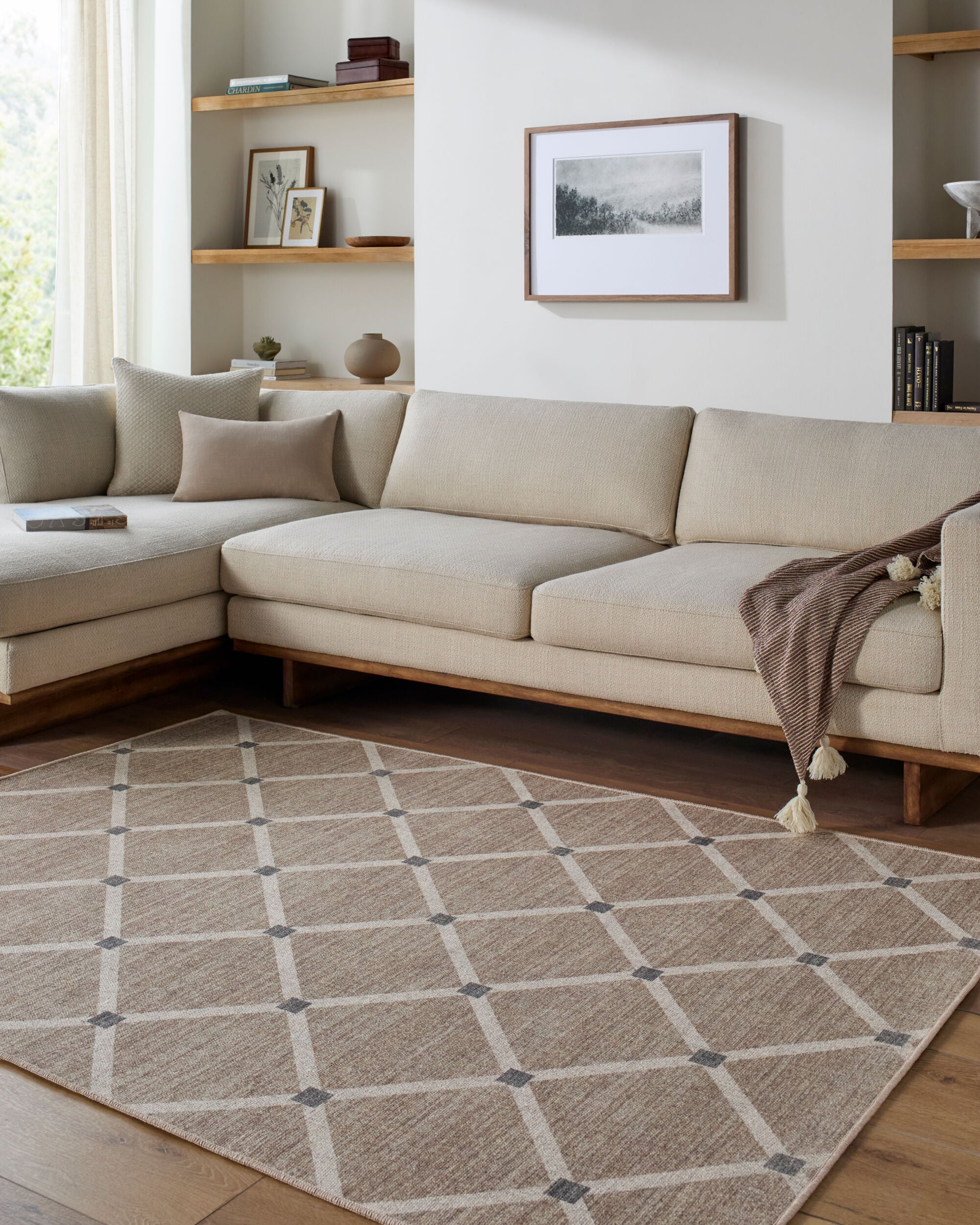 Surya Judie JUD-2302 Beige Machine Washable Area Rug by LIVABLISS