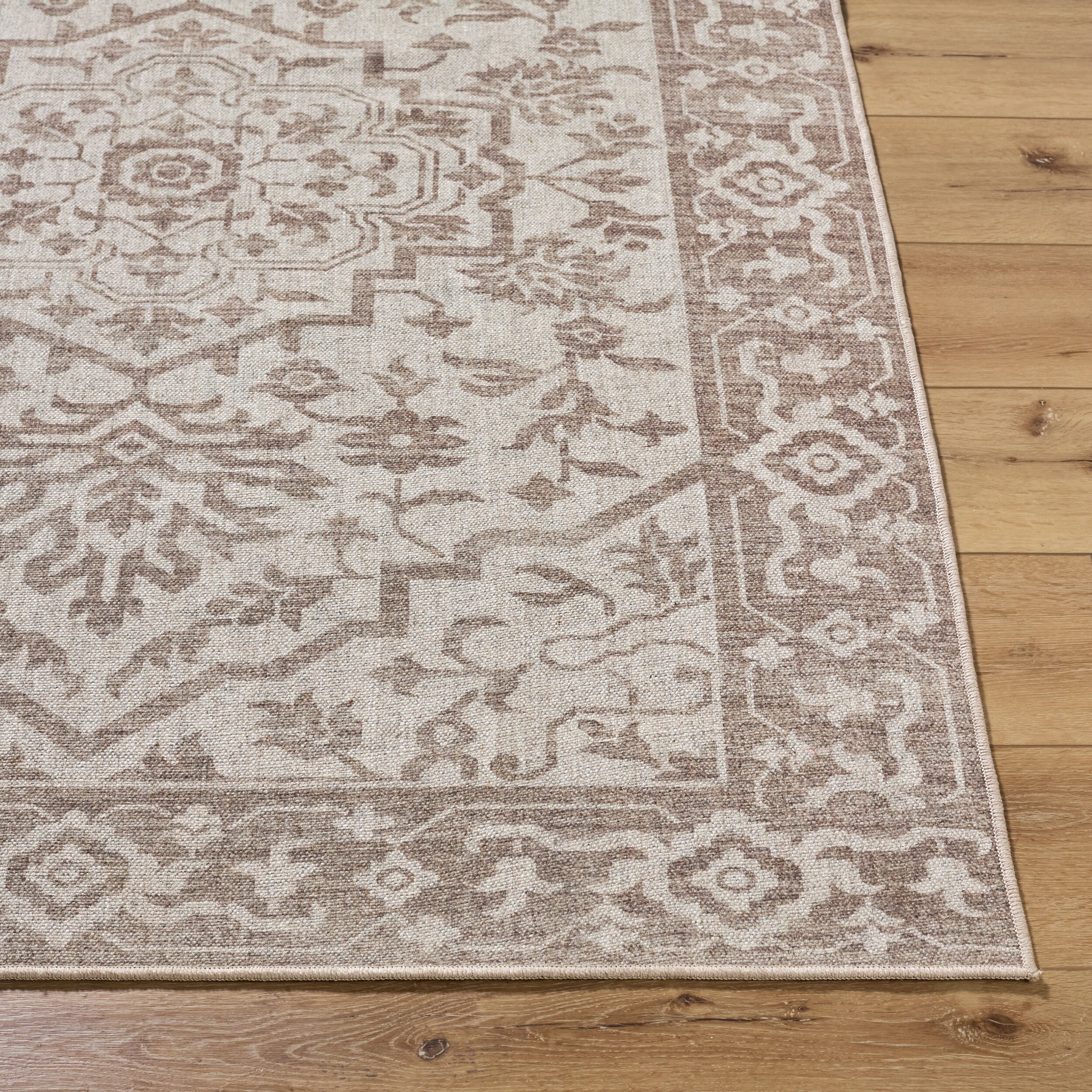 Surya Judie JUD-2304 Beige Machine Washable Area Rug by LIVABLISS
