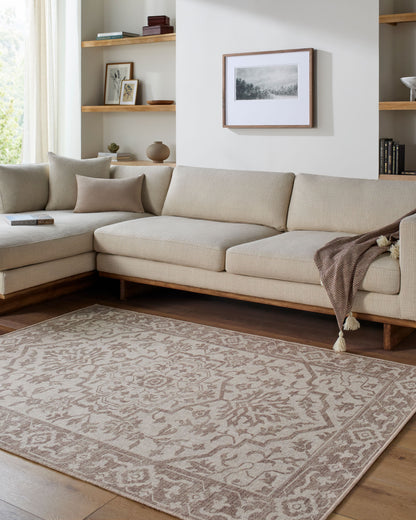 Surya Judie JUD-2304 Beige Machine Washable Area Rug by LIVABLISS