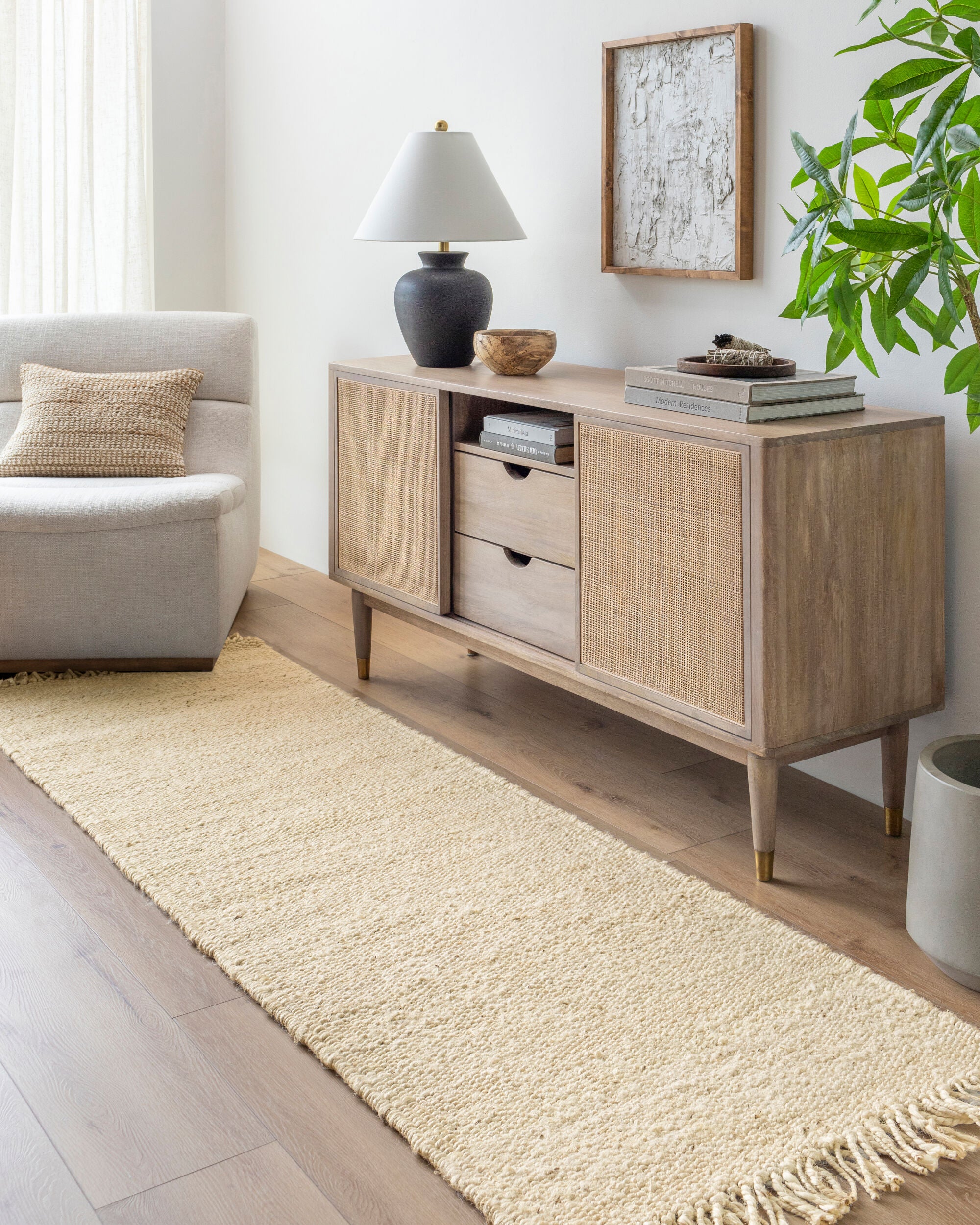Surya Jute Bleach Ivory Area Rug by LIVABLISS