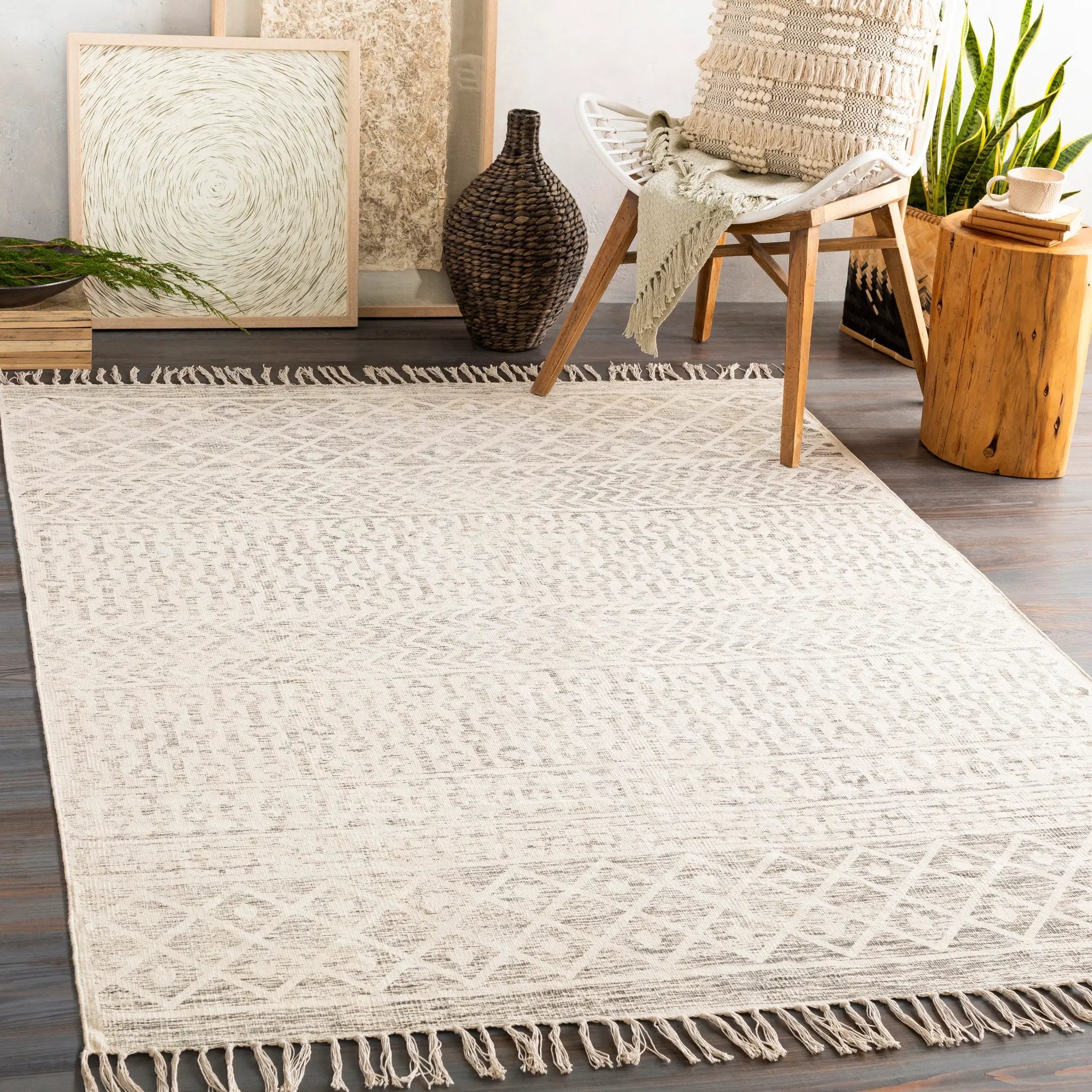 July JUY-2302 Charcoal Area Rug by LIVABLISS