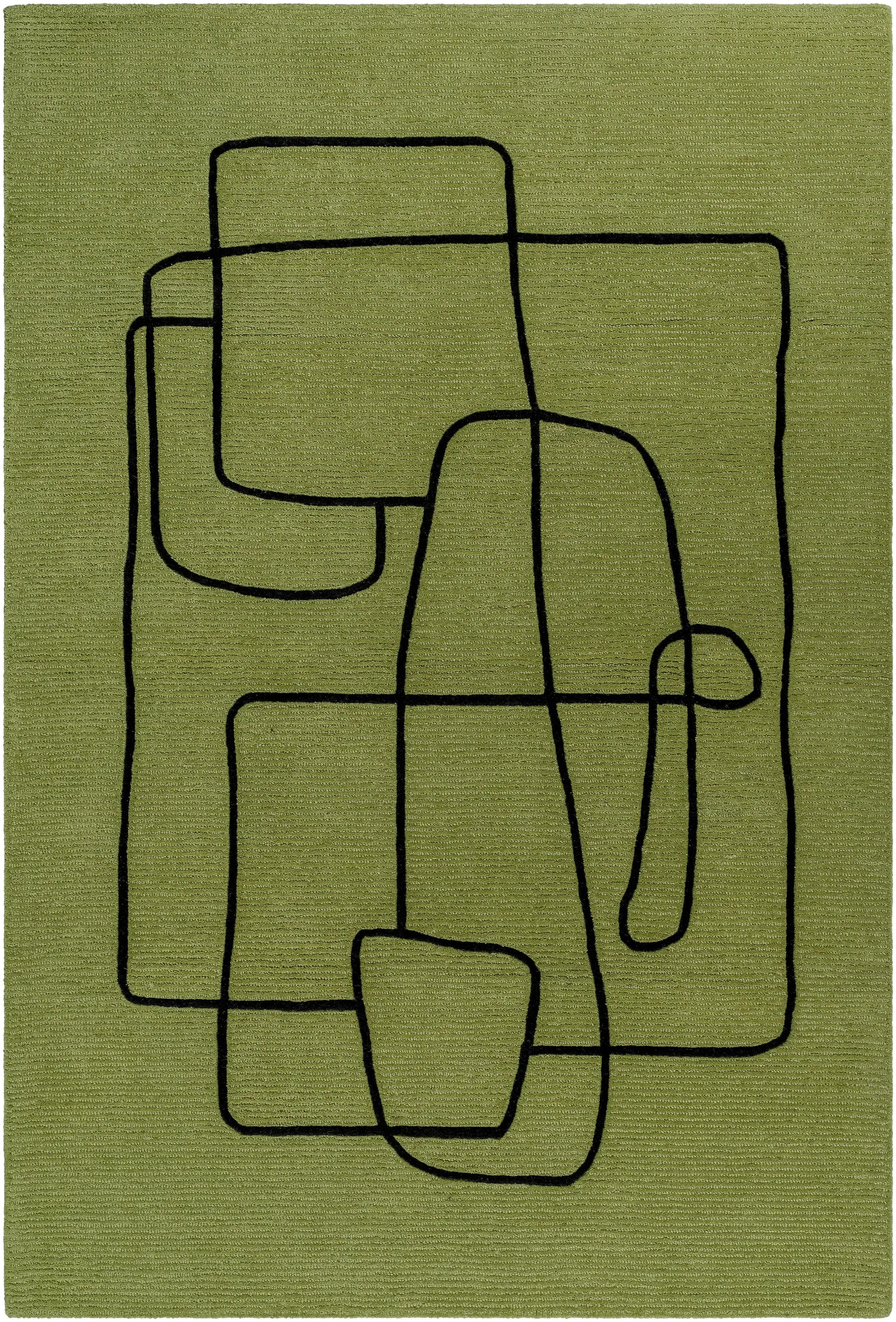 Rossi JWRS-2310 Olive-Green Area Rug by LIVABLISS