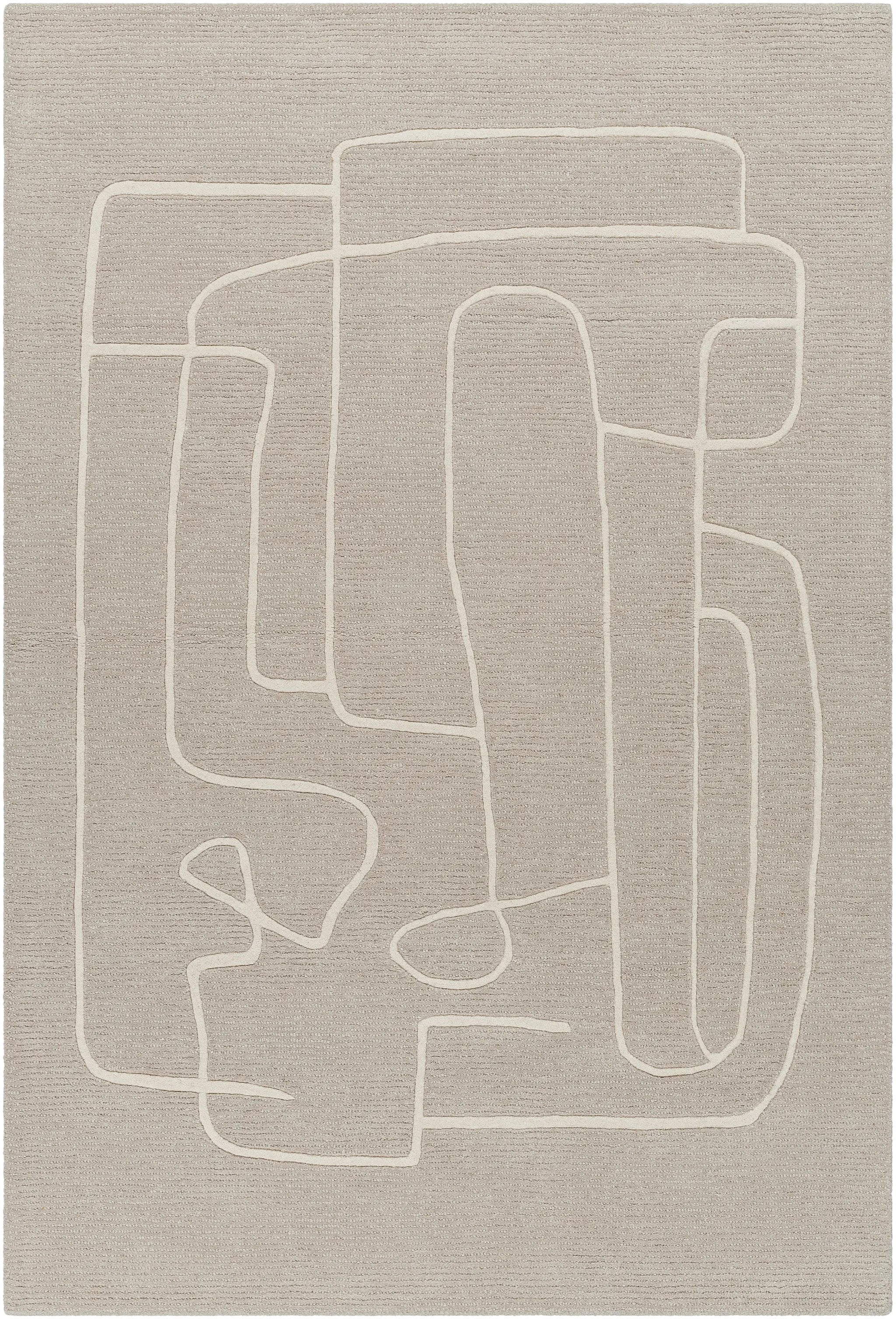 Rossi JWRS-2312 Beige Area Rug by LIVABLISS