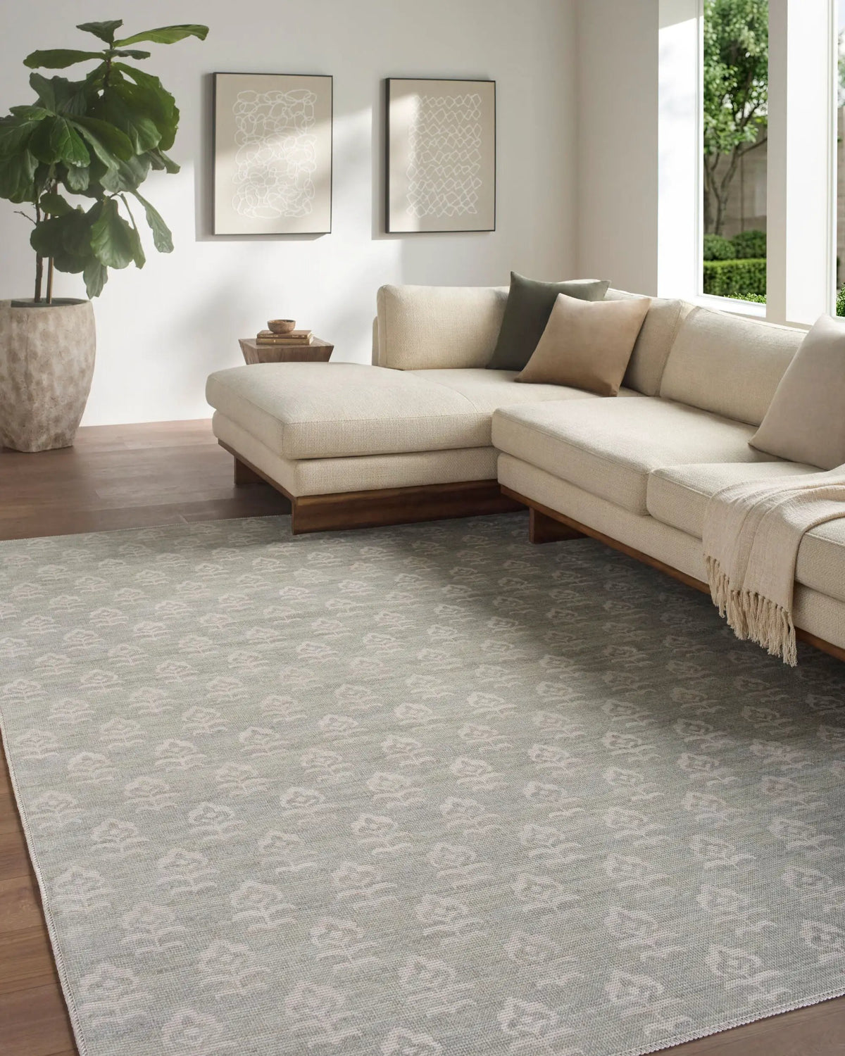 Livabliss x Jenni Yolo Home Flora JYFL-2302 Light-Taupe Area Rug