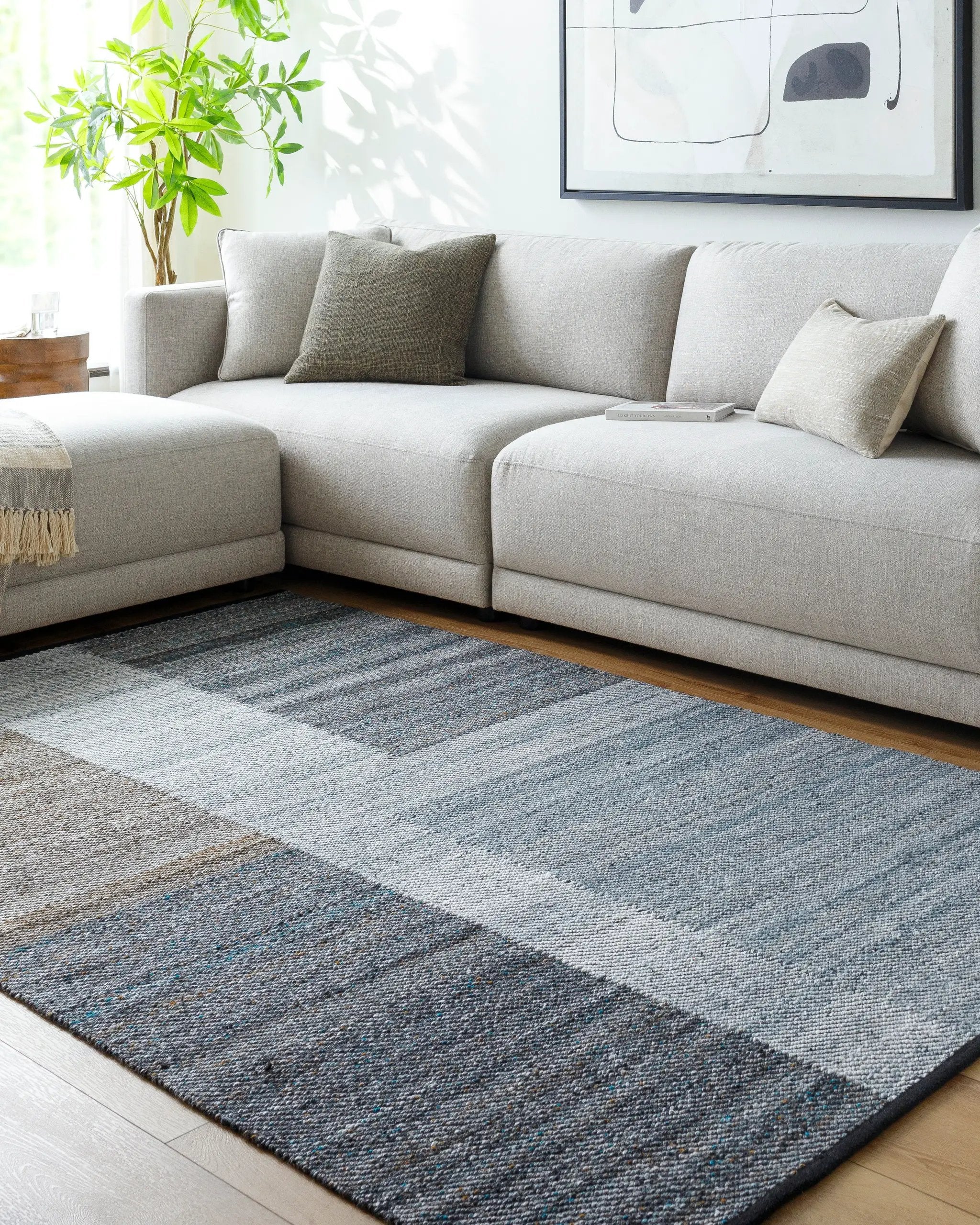 Jocelyn JYN-2302 Slate-Blue Area Rug by LIVABLISS