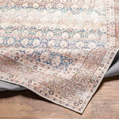 Surya Kemer KMR-2304 Bright Blue Machine Washable Area Rug by LIVABLISS