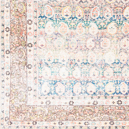 Surya Kemer KMR-2304 Bright Blue Machine Washable Area Rug by LIVABLISS