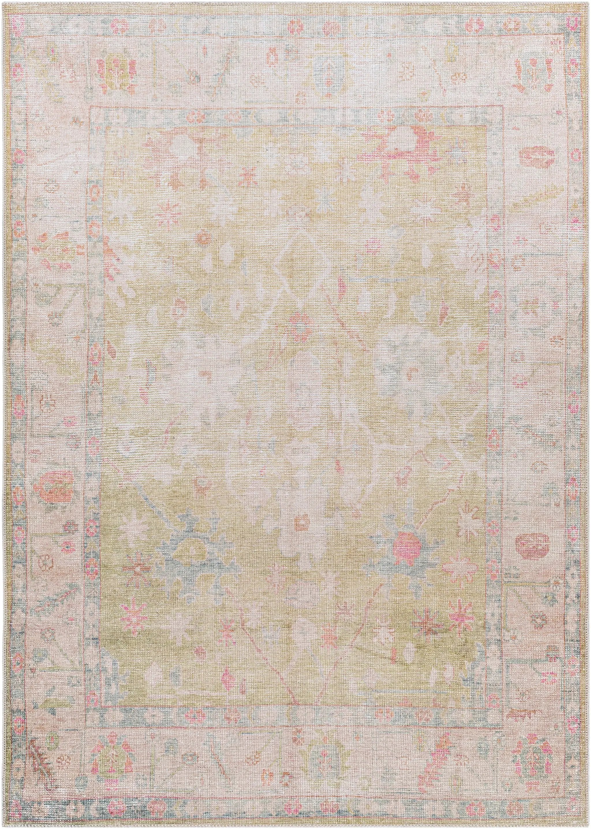 Kemer KMR-2305 Grass-Green Area Rug by LIVABLISS