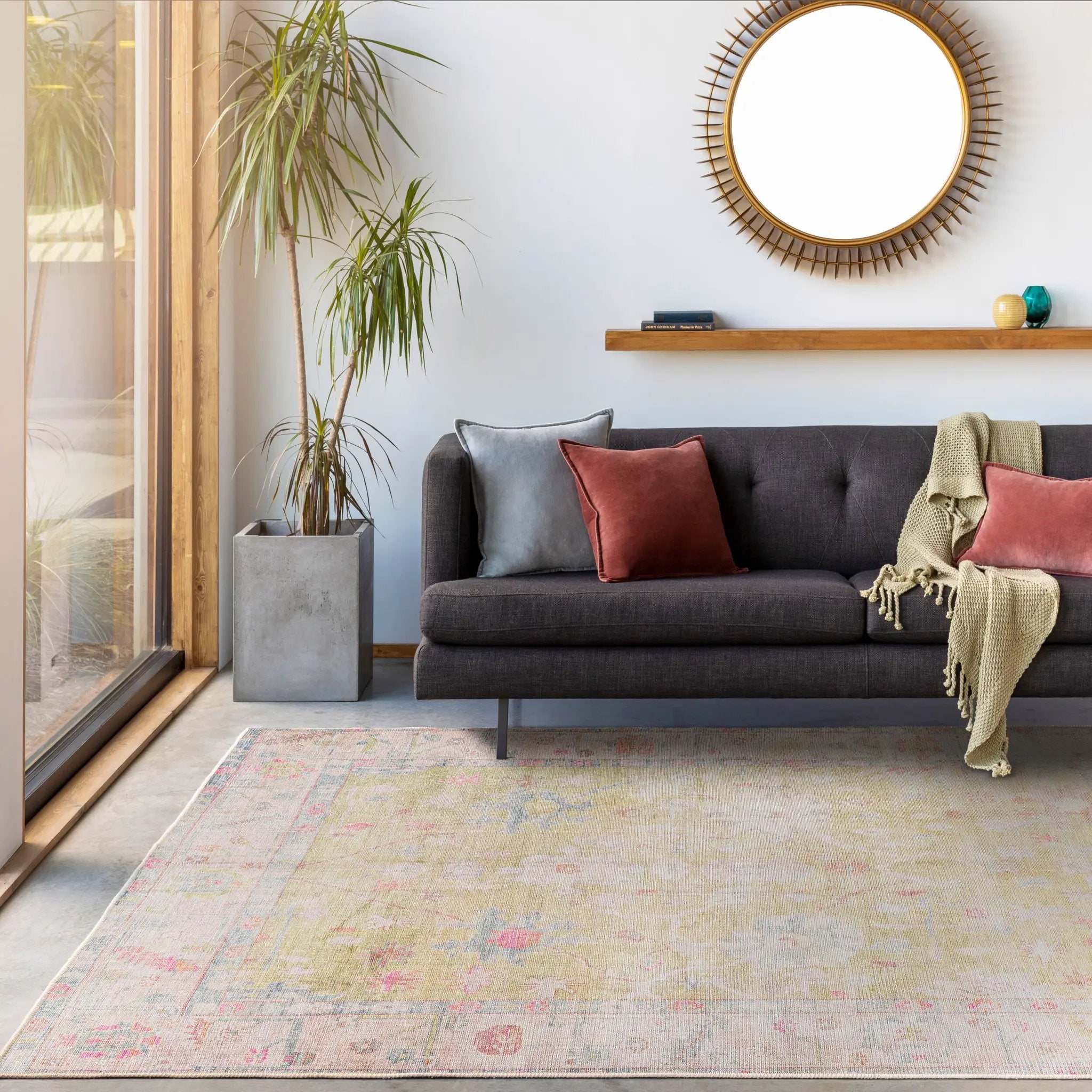 Kemer KMR-2305 Grass-Green Area Rug by LIVABLISS