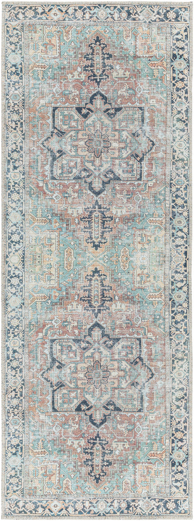 Surya Kemer KMR-2307 Seafoam Machine Washable Area Rug by LIVABLISS