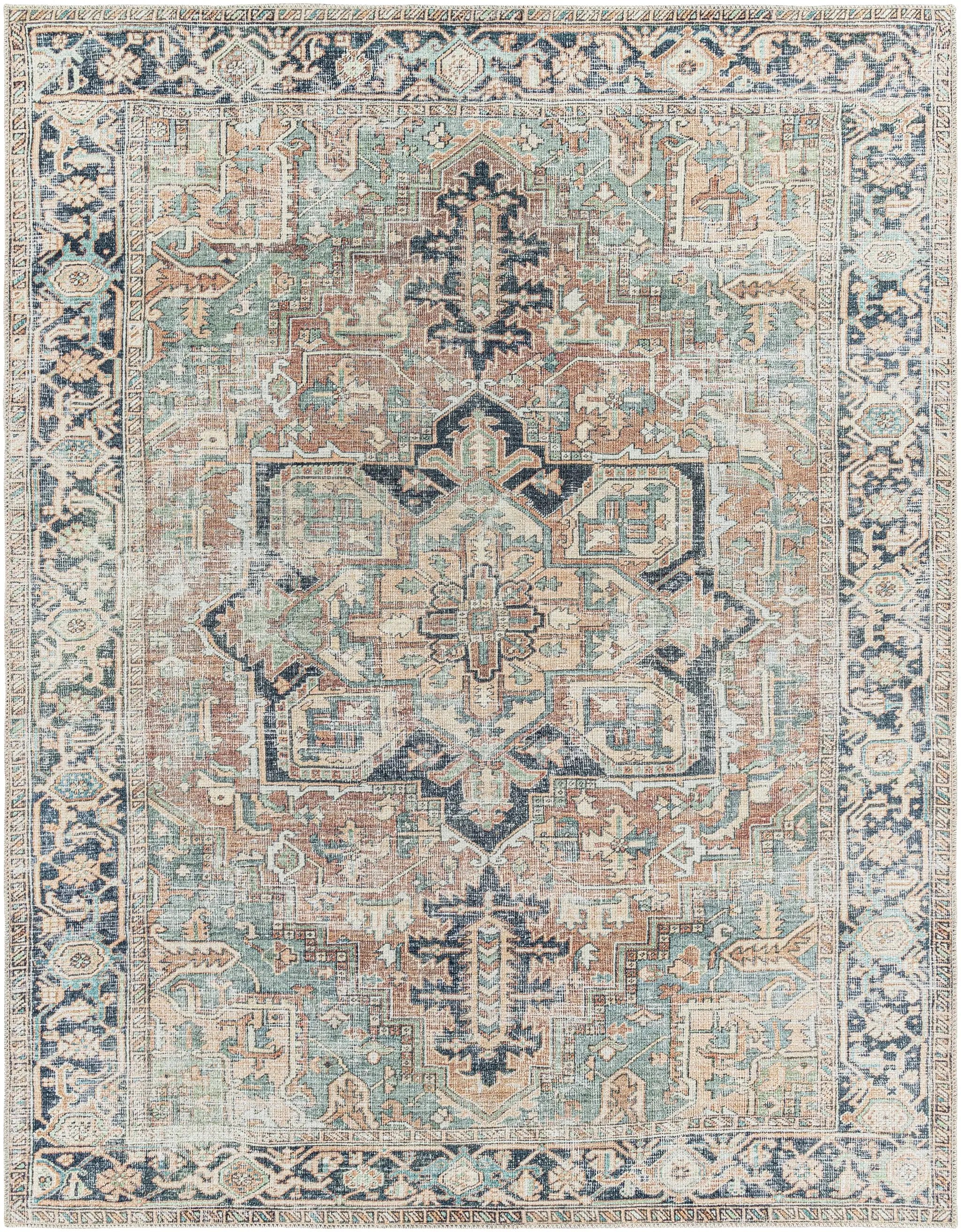 Kemer KMR-2307 Seafoam Area Rug by LIVABLISS