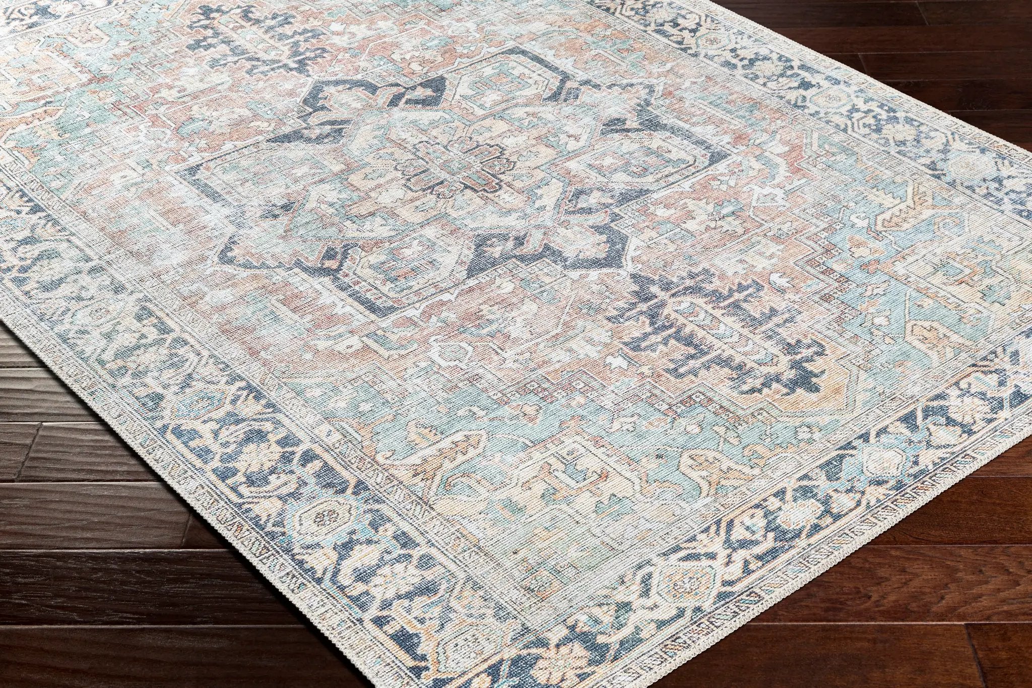 Kemer KMR-2307 Seafoam Area Rug by LIVABLISS