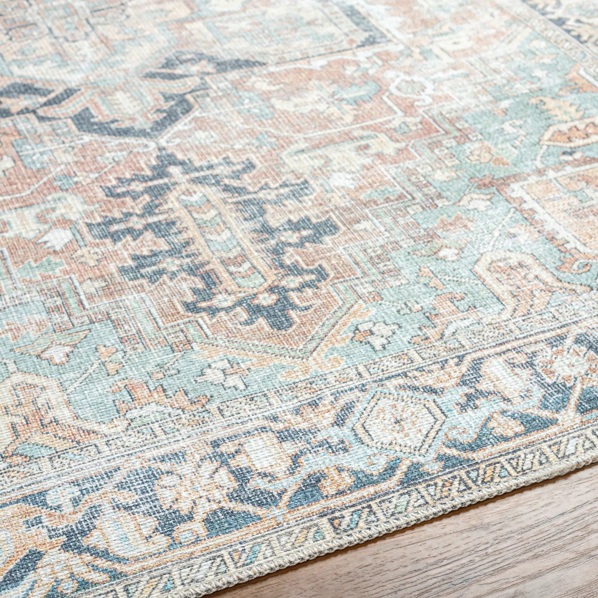 Kemer KMR-2307 Seafoam Area Rug by LIVABLISS