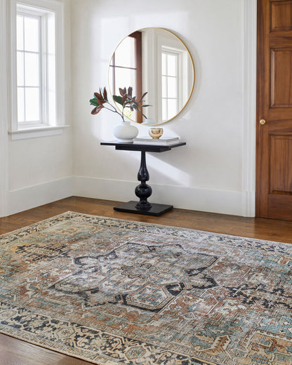 Surya Kemer KMR-2307 Seafoam Machine Washable Area Rug by LIVABLISS
