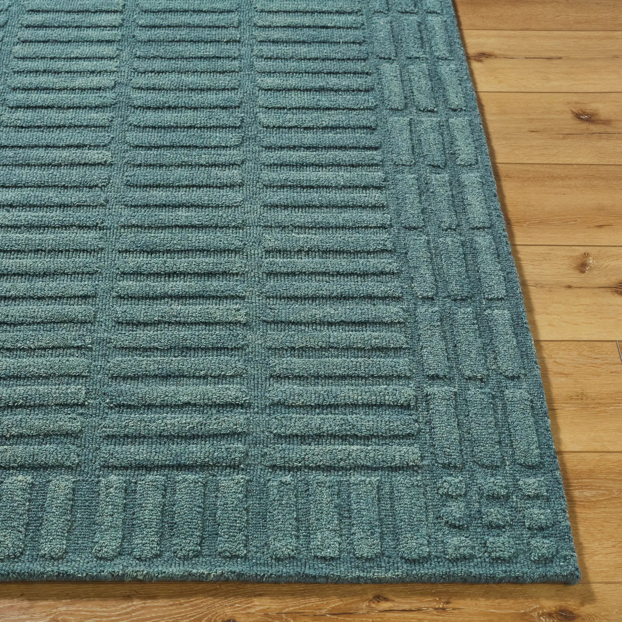 Klopp KPP-2304 Slate-Blue Area Rug by LIVABLISS