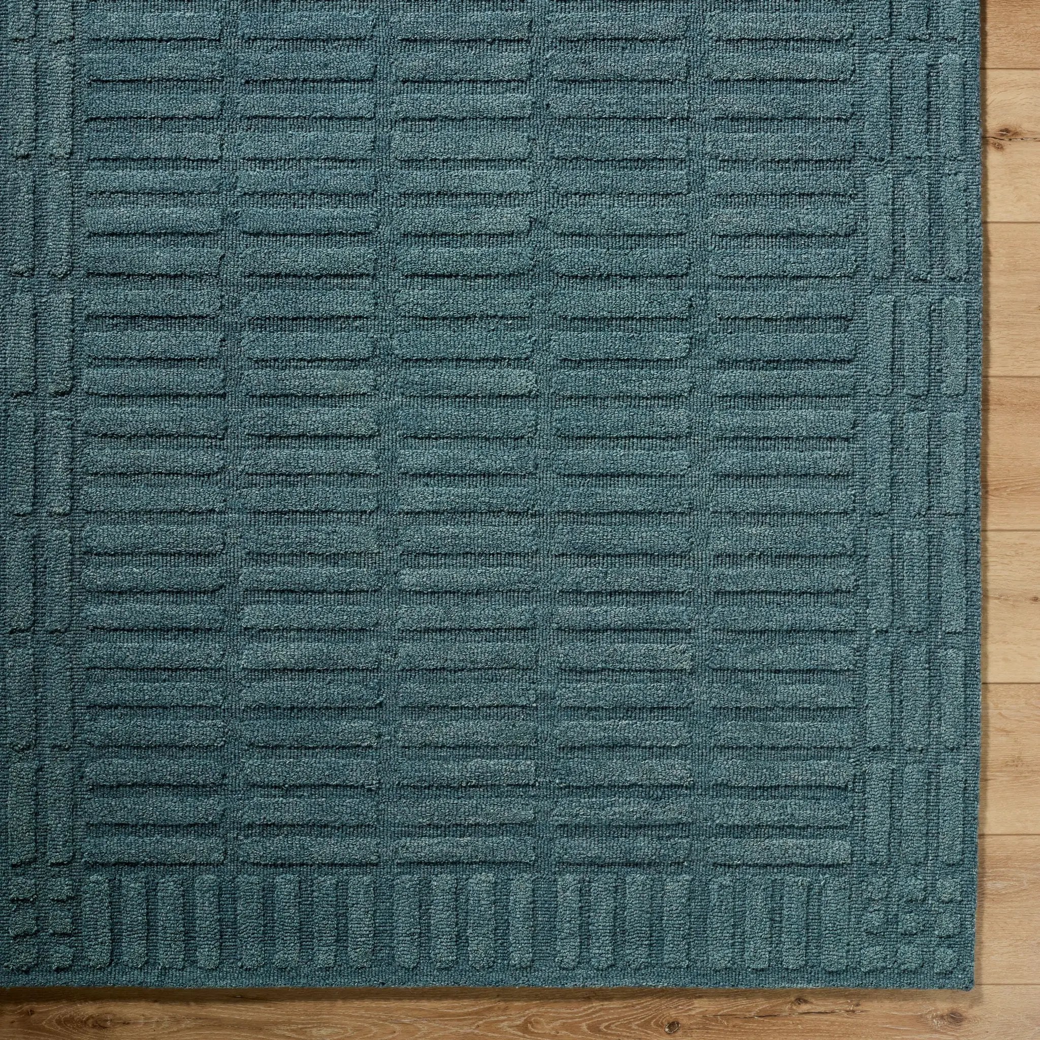 Klopp KPP-2304 Slate-Blue Area Rug by LIVABLISS