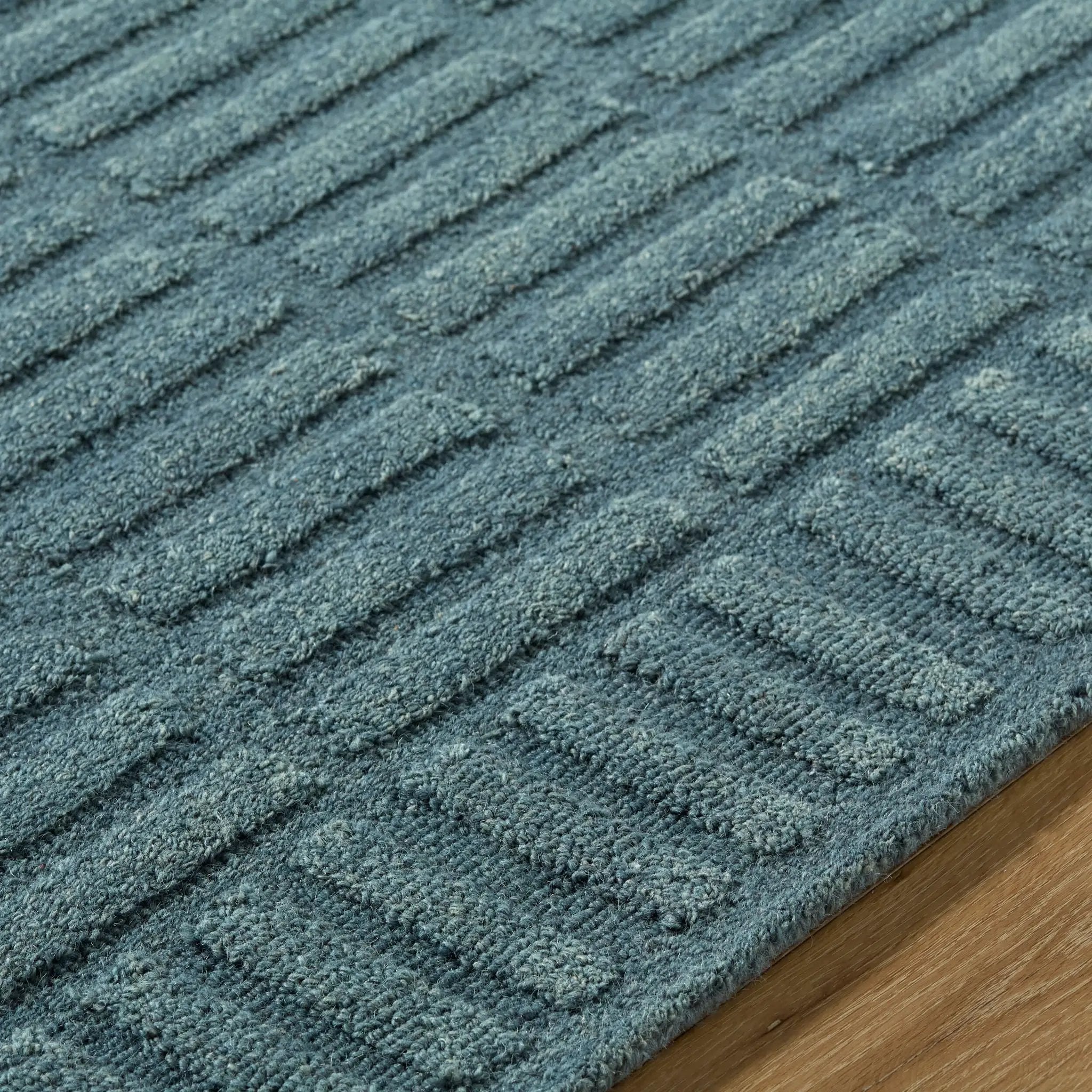 Klopp KPP-2304 Slate-Blue Area Rug by LIVABLISS