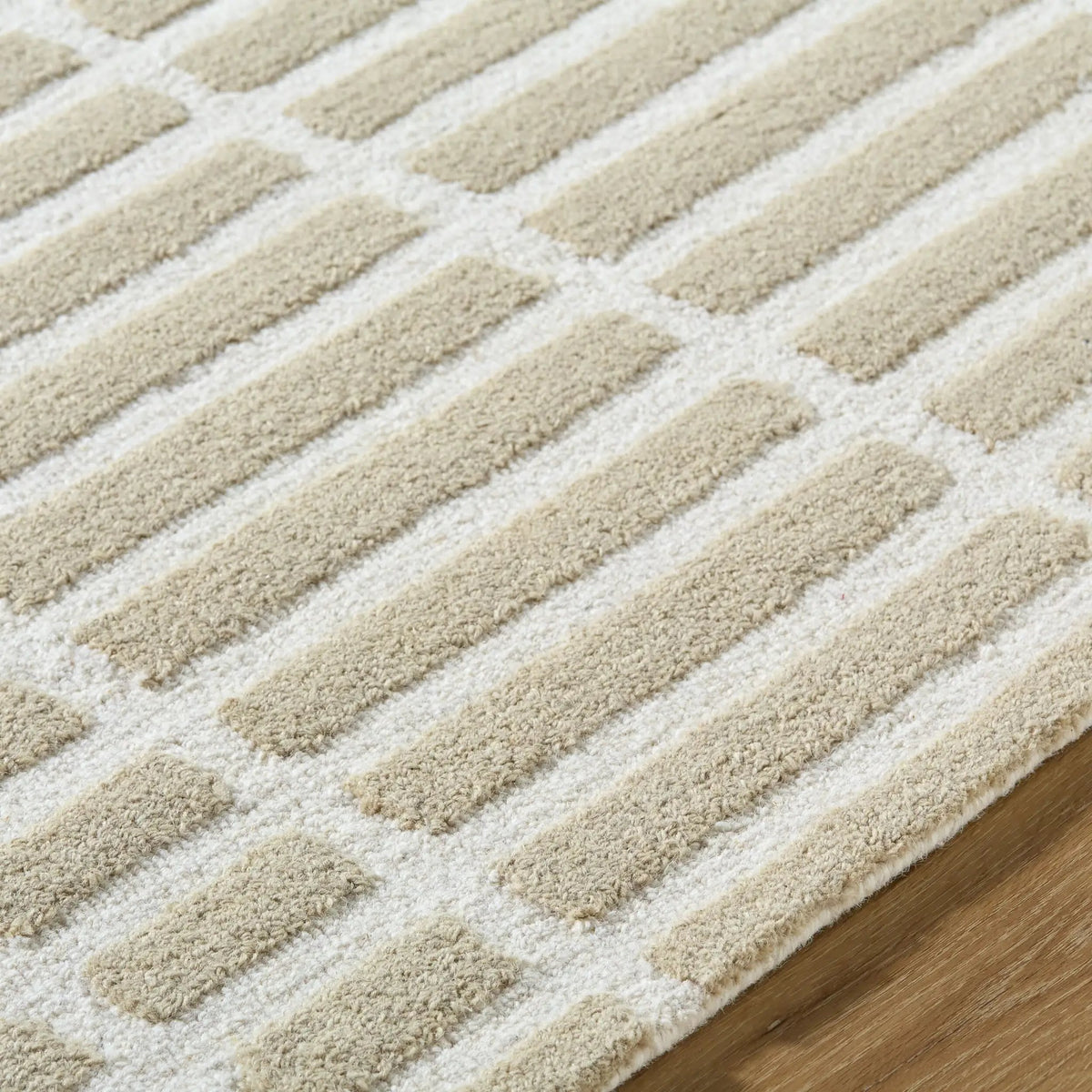 Klopp KPP-2306 Beige Area Rug by LIVABLISS