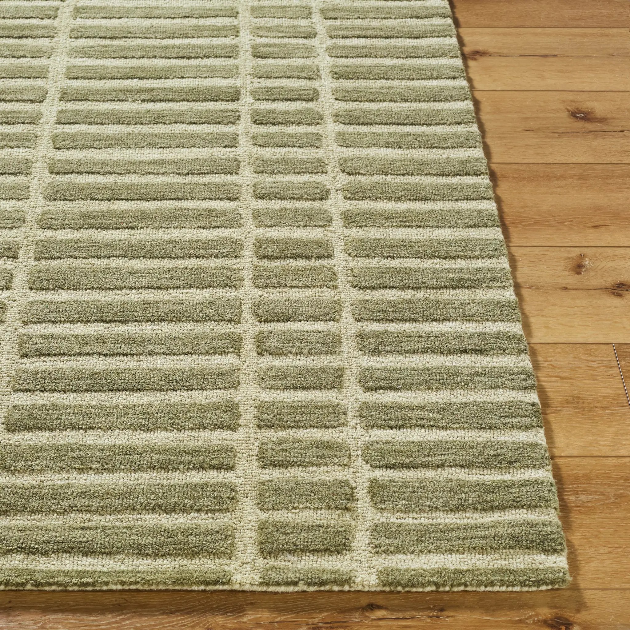 Klopp KPP-2307 Olive-Green Area Rug by LIVABLISS