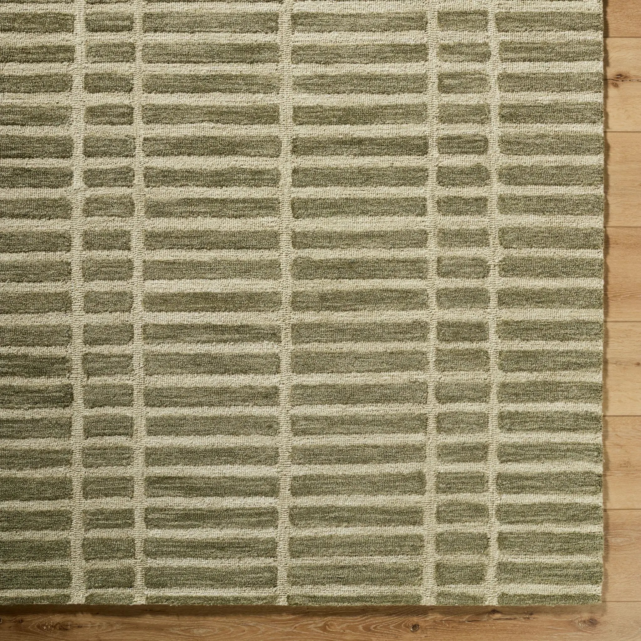 Klopp KPP-2307 Olive-Green Area Rug by LIVABLISS