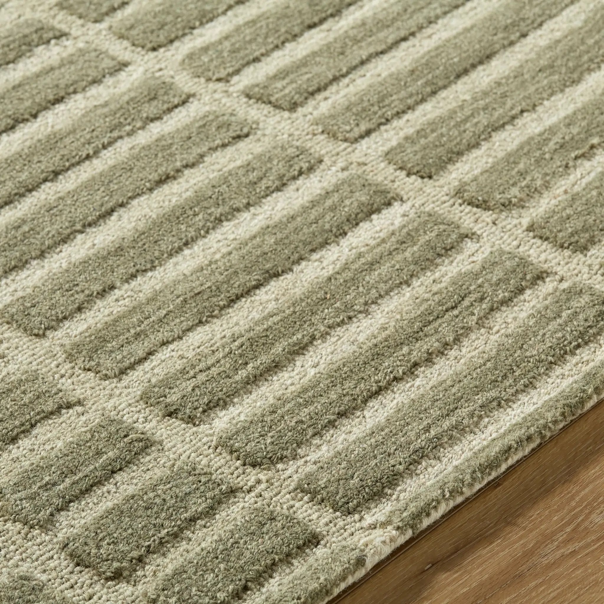 Klopp KPP-2307 Olive-Green Area Rug by LIVABLISS