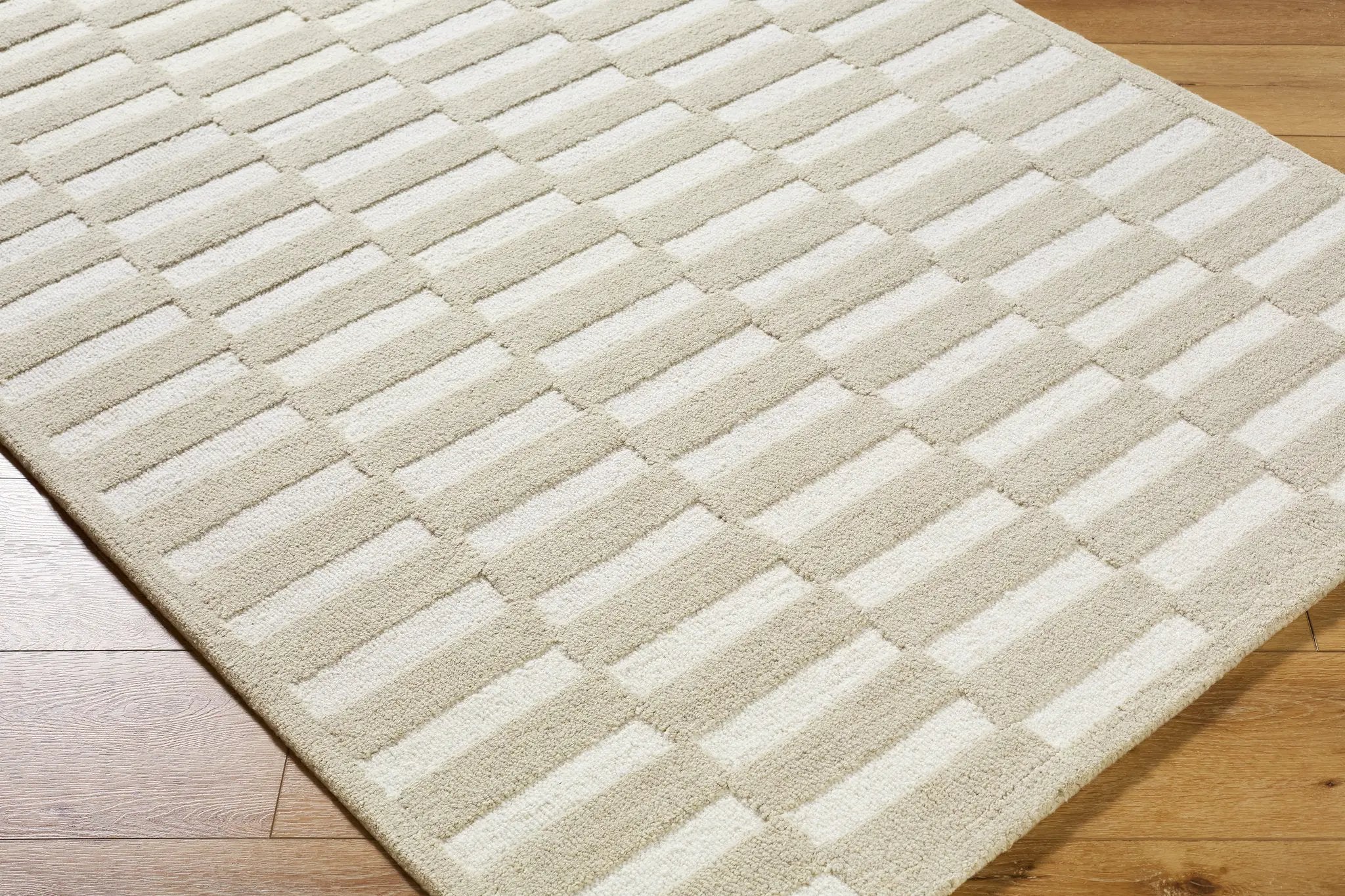 Klopp KPP-2308 Beige Area Rug by LIVABLISS