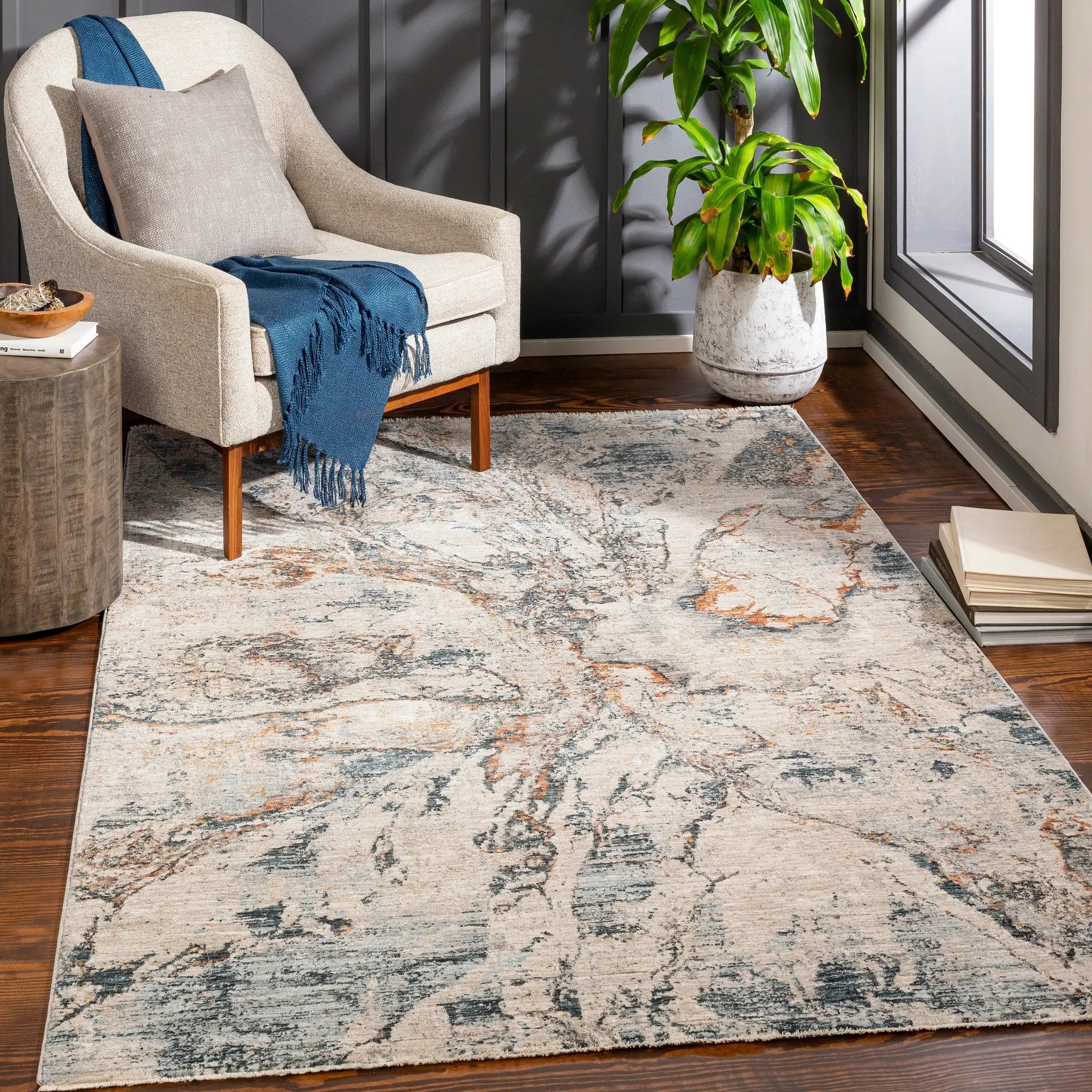Laila LAA-2316 Teal Area Rug by LIVABLISS