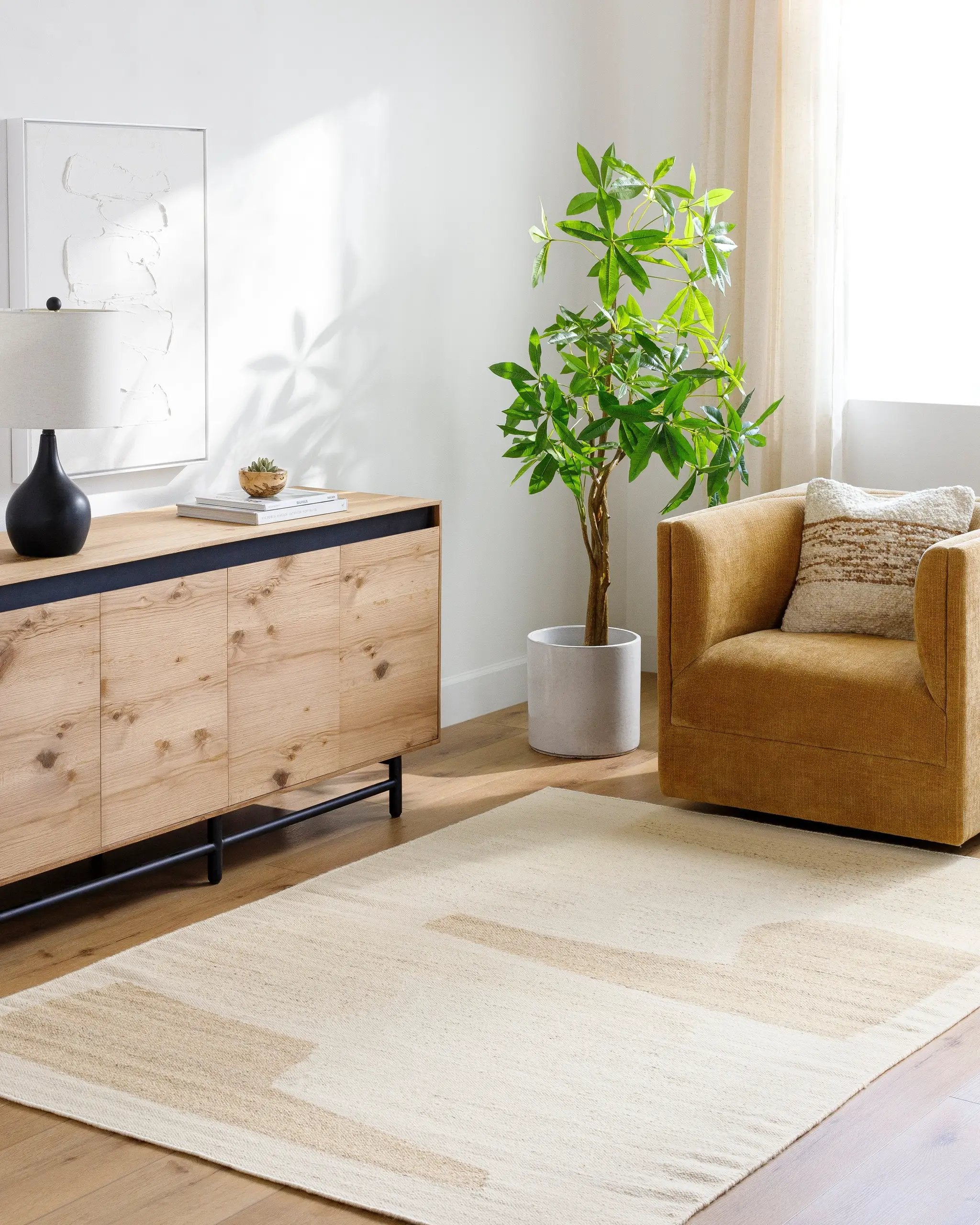 Lanesra LAR-2303 Ivory Area Rug by LIVABLISS