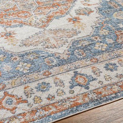 Surya Lillian LLL-2305 Oatmeal Machine Washable Area Rug by LIVABLISS