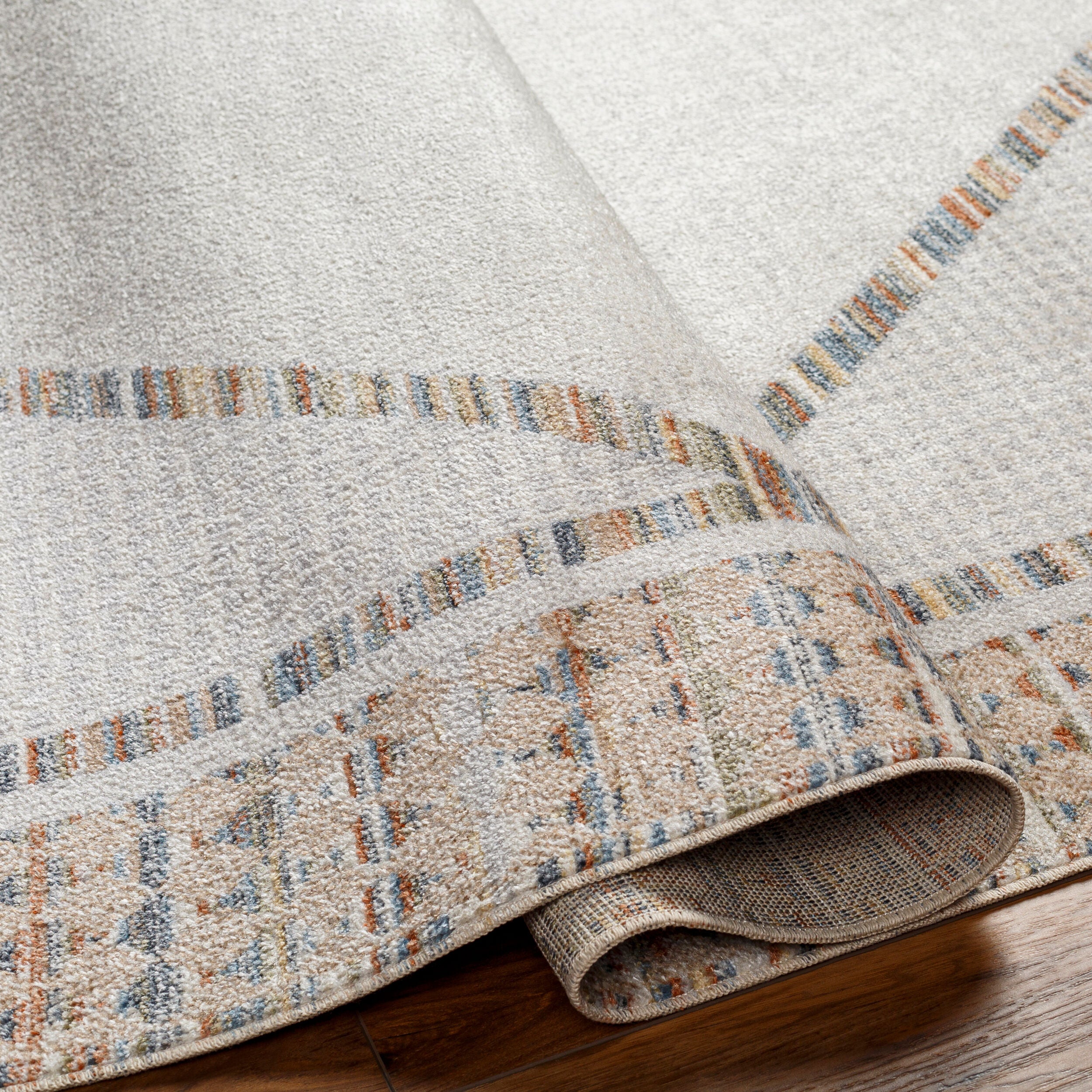 Surya Lillian LLL-2312 Oatmeal Machine Washable Area Rug by LIVABLISS