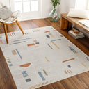 Surya Lillian LLL-2313 Oatmeal Machine Washable Area Rug by LIVABLISS