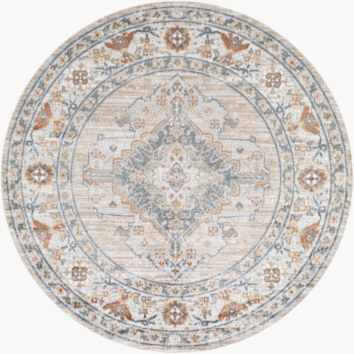 Surya Lillian LLL-2318 Oatmeal Machine Washable Area Rug by LIVABLISS