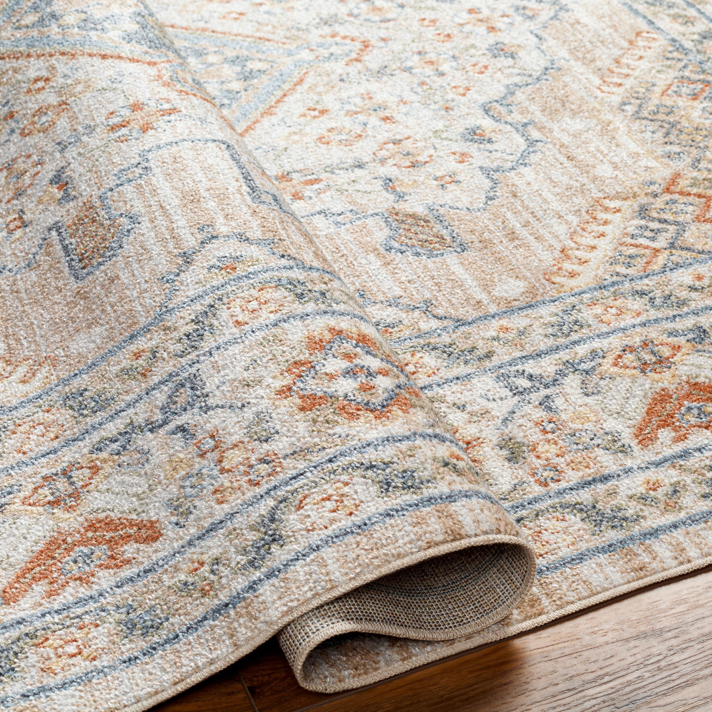 Surya Lillian LLL-2318 Oatmeal Machine Washable Area Rug by LIVABLISS