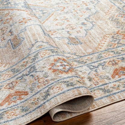 Surya Lillian LLL-2318 Oatmeal Machine Washable Area Rug by LIVABLISS