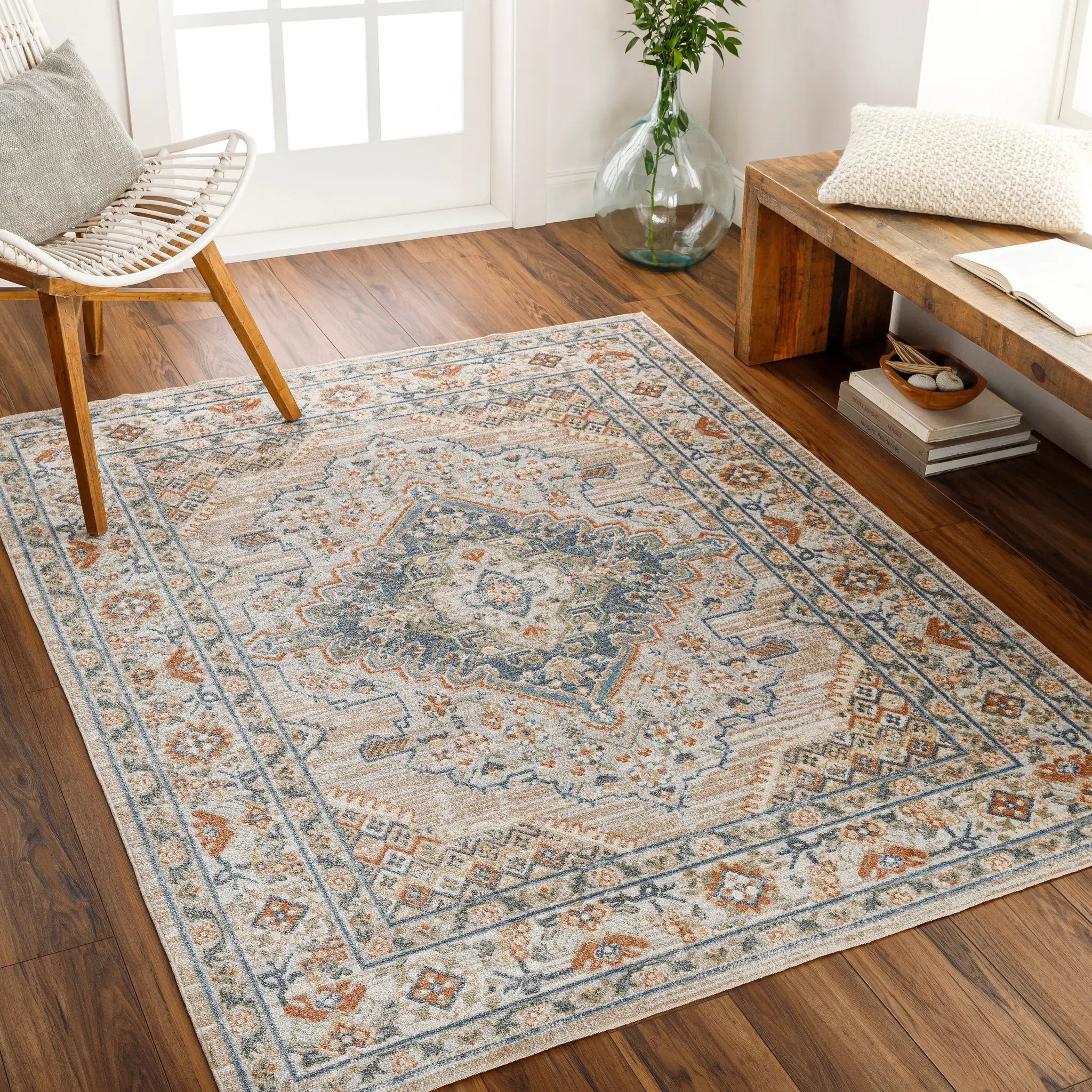 Lillian LLL-2318 Oatmeal Area Rug by LIVABLISS