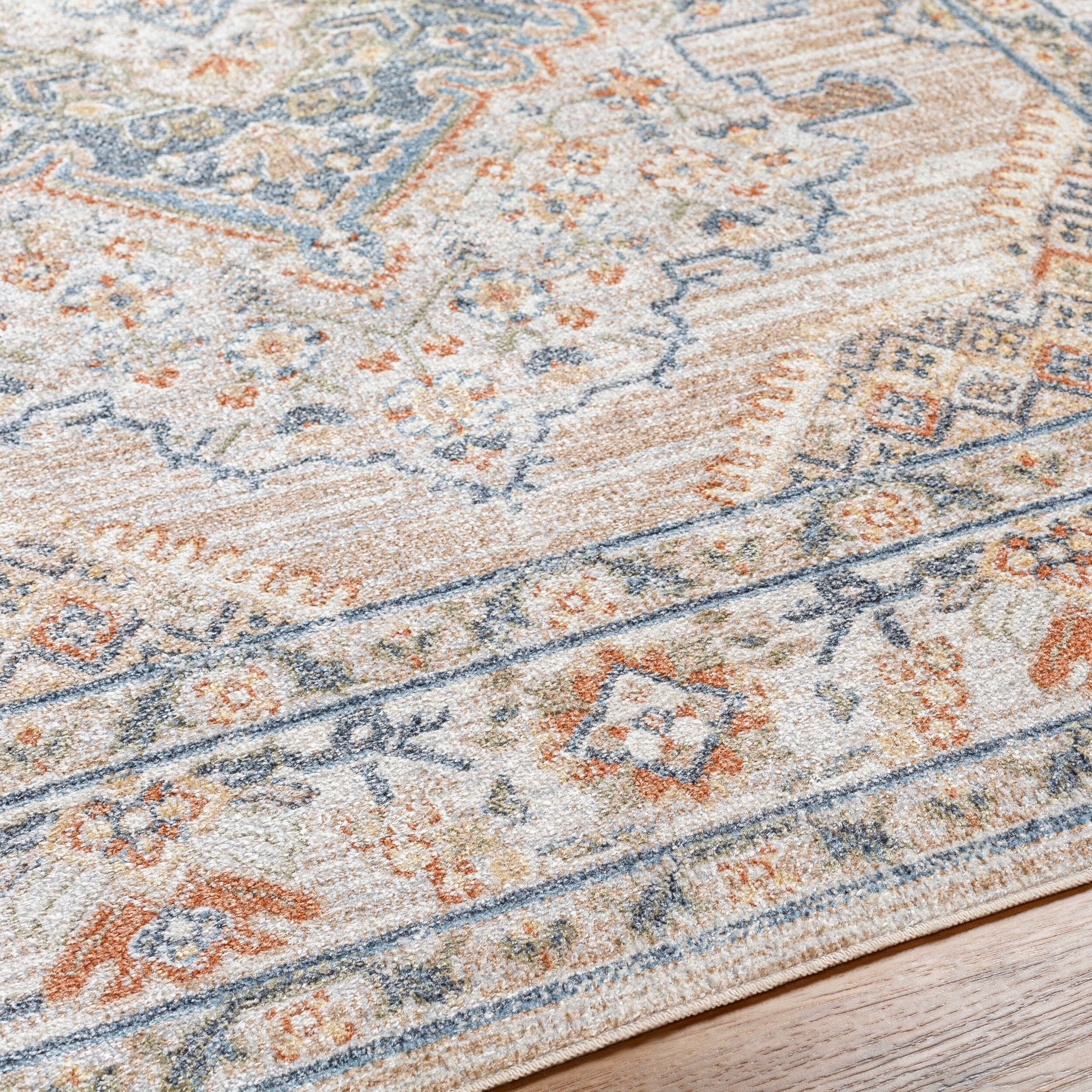 Surya Lillian LLL-2318 Oatmeal Machine Washable Area Rug by LIVABLISS