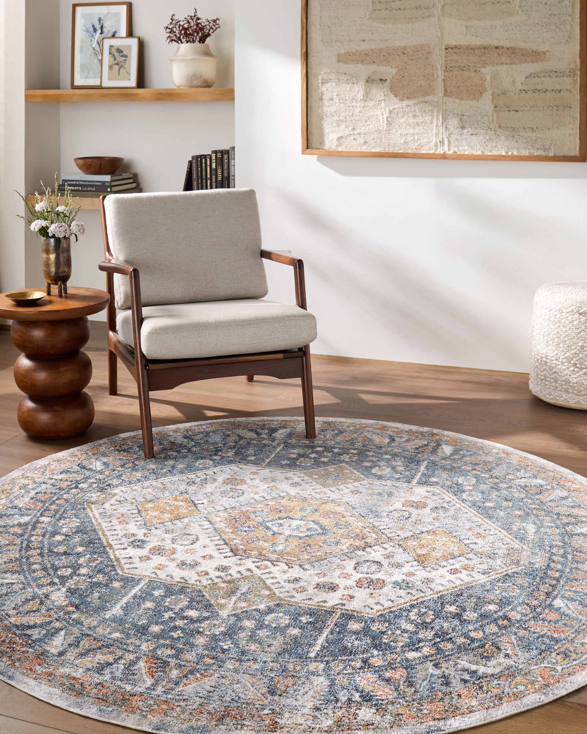 Surya Lillian LLL-2319 Oatmeal Machine Washable Area Rug by LIVABLISS