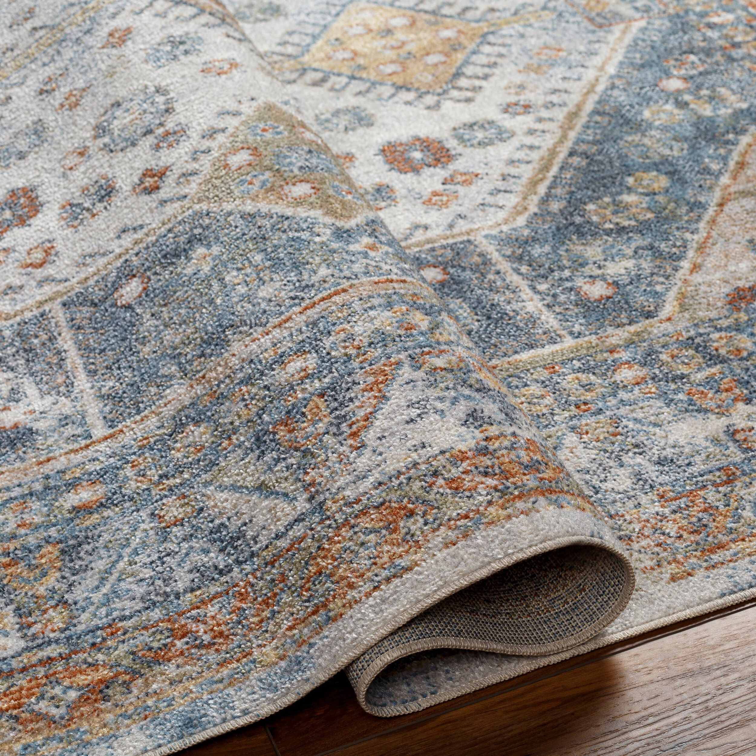 Surya Lillian LLL-2319 Oatmeal Machine Washable Area Rug by LIVABLISS