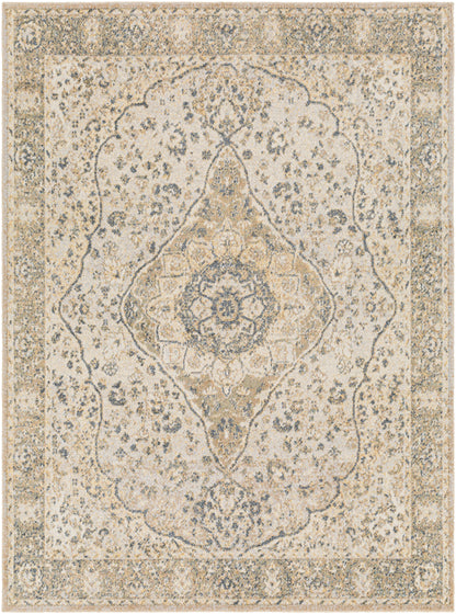 Surya Lillian LLL-2322 Gray Machine Washable Area Rug by LIVABLISS