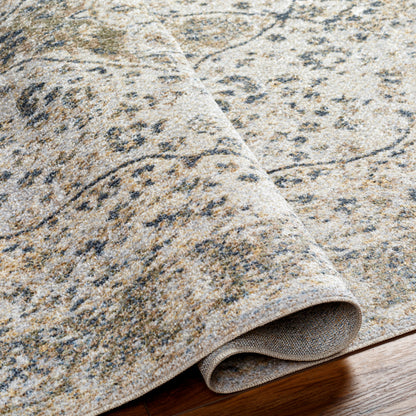 Surya Lillian LLL-2322 Gray Machine Washable Area Rug by LIVABLISS