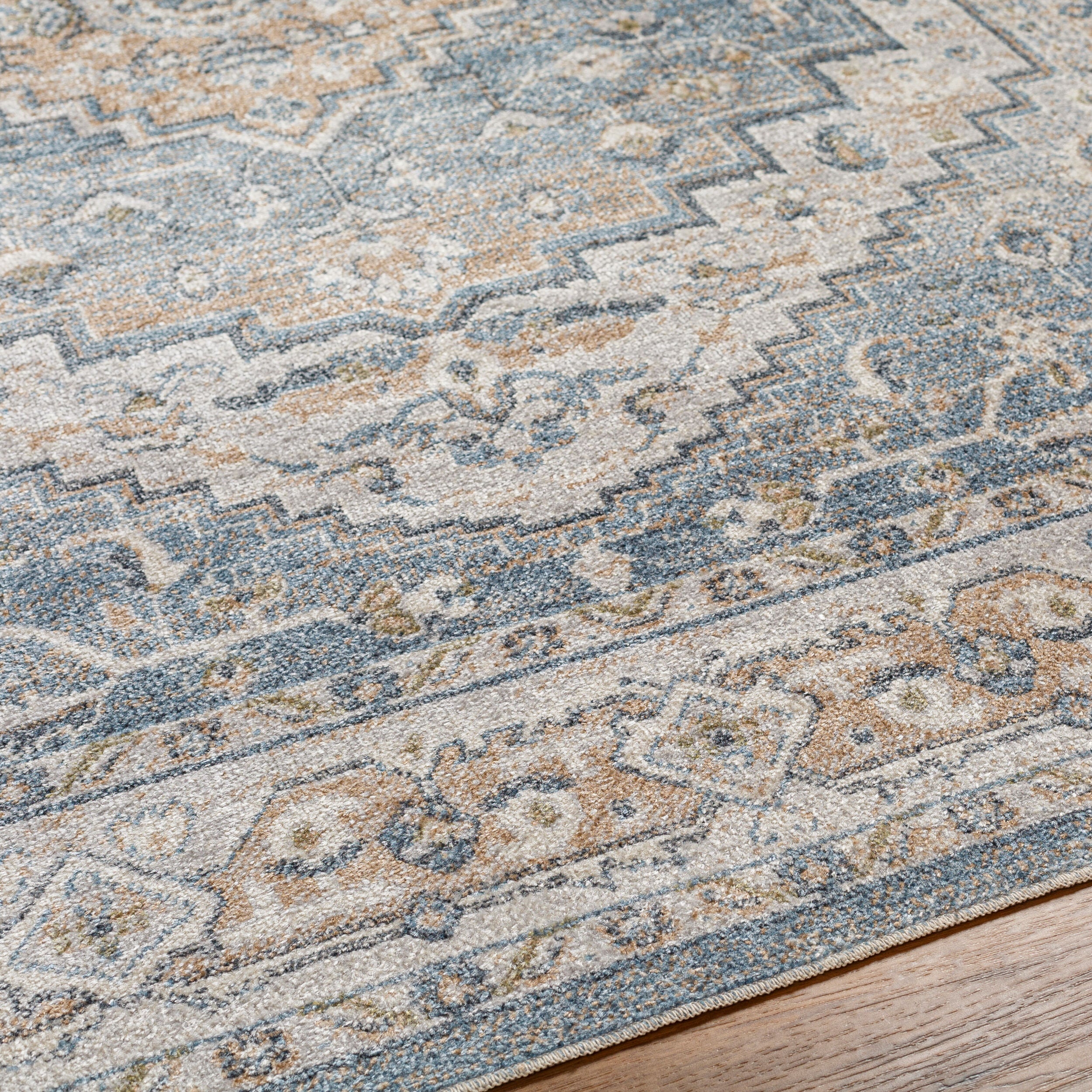 Surya Lillian LLL-2323 Oatmeal Machine Washable Area Rug by LIVABLISS